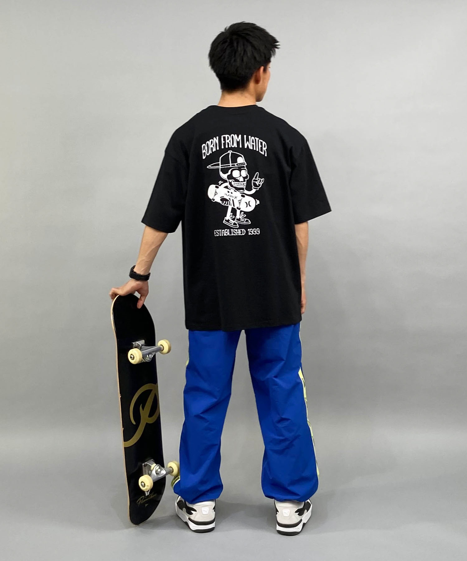 Hurley ハーレー スカルヘッド バックプリント ヘビーウェイト メンズ ショートスリーブ ティー 24MRSMSS05(BLK-S)