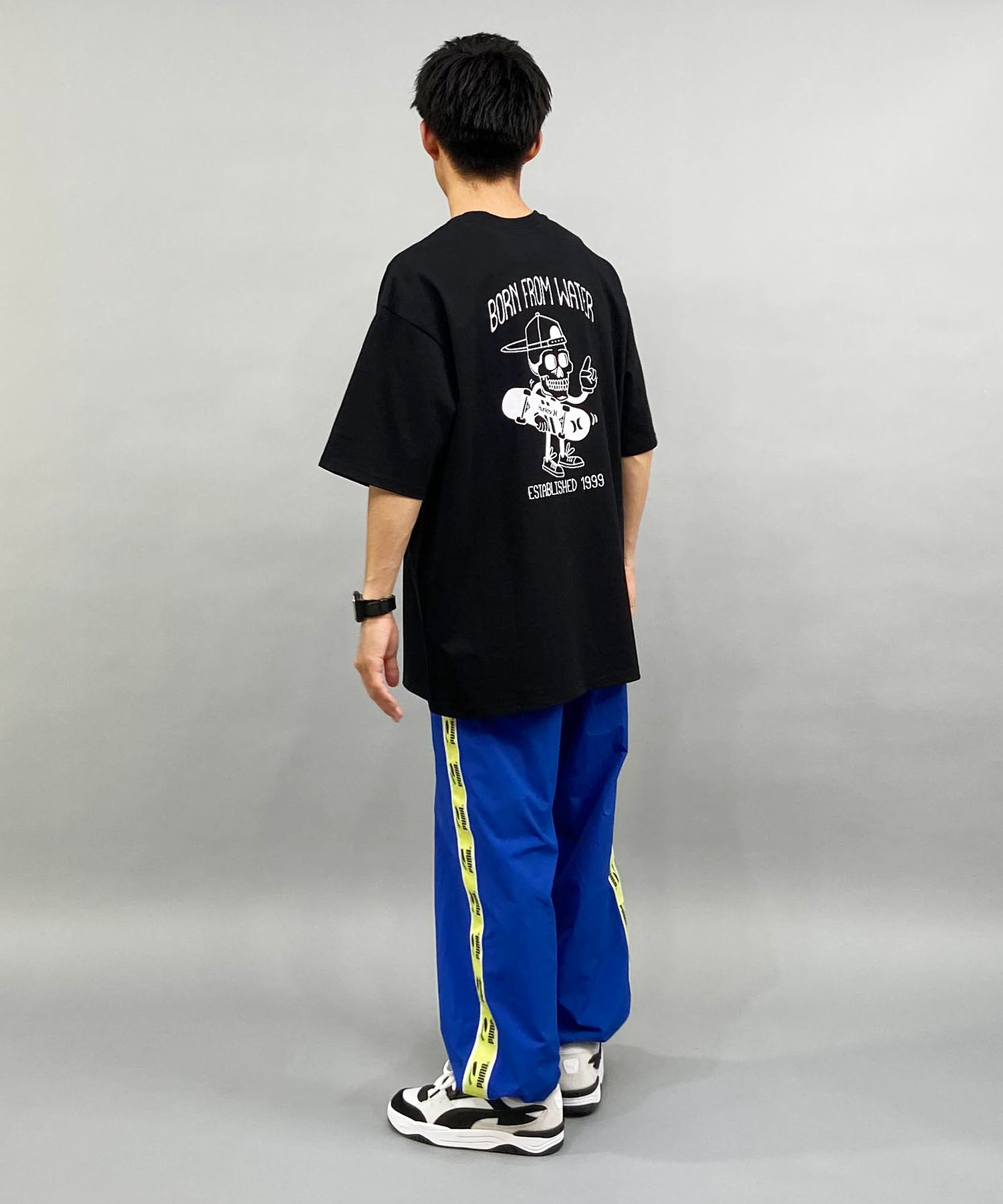 Hurley ハーレー スカルヘッド バックプリント ヘビーウェイト メンズ ショートスリーブ ティー 24MRSMSS05(BLK-S)