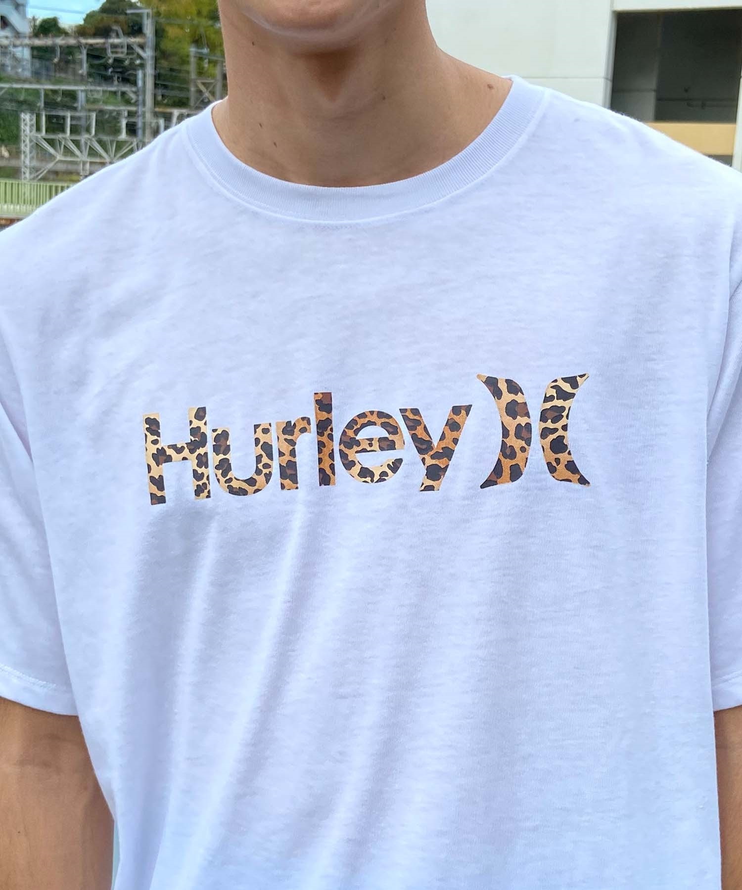 Hurley ハーレー メンズ 半袖 Tシャツ レオパード柄 ロゴ MSS2411033(BLK-M)