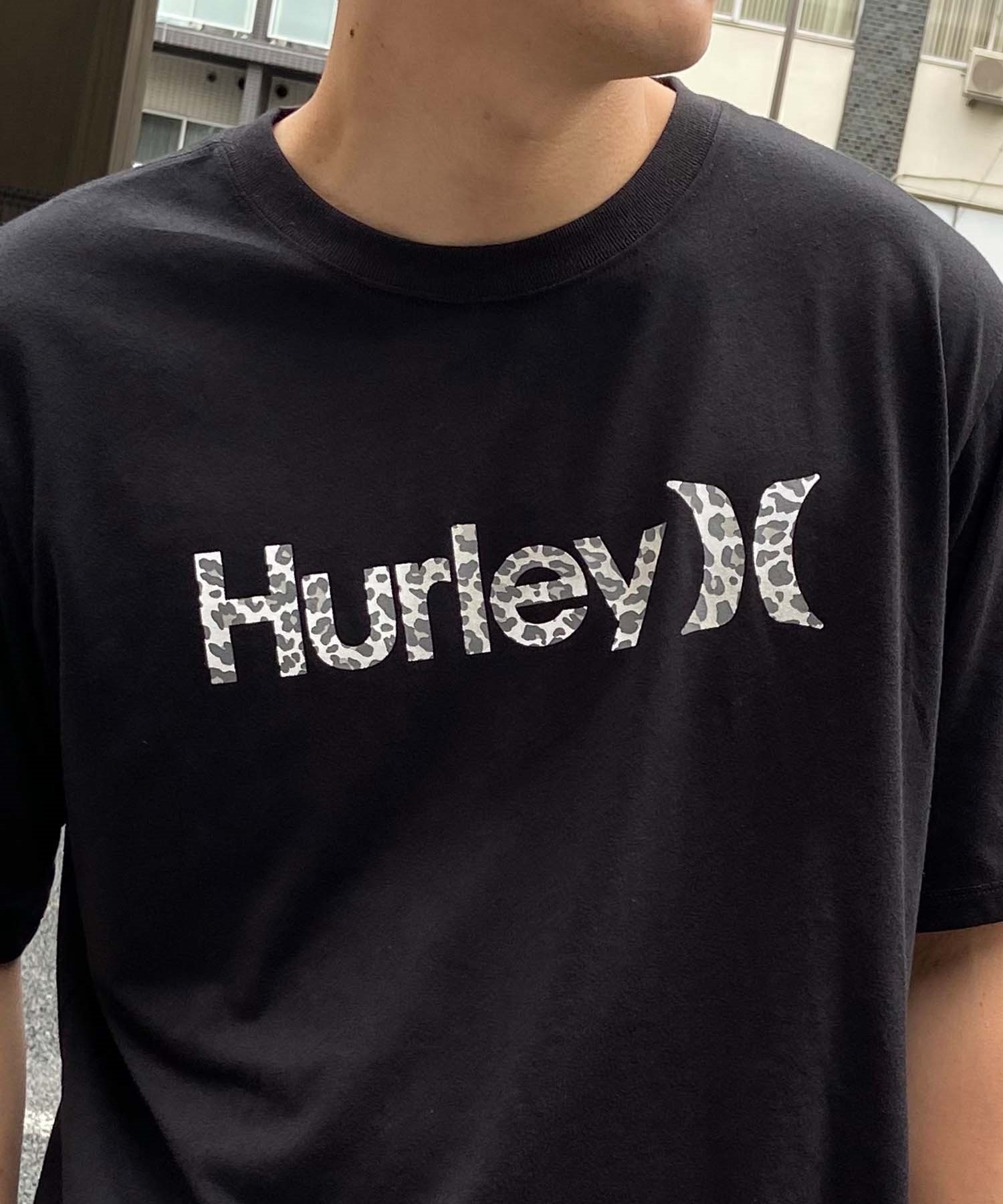 Hurley ハーレー メンズ 半袖 Tシャツ レオパード柄 ロゴ MSS2411033(BLK-M)