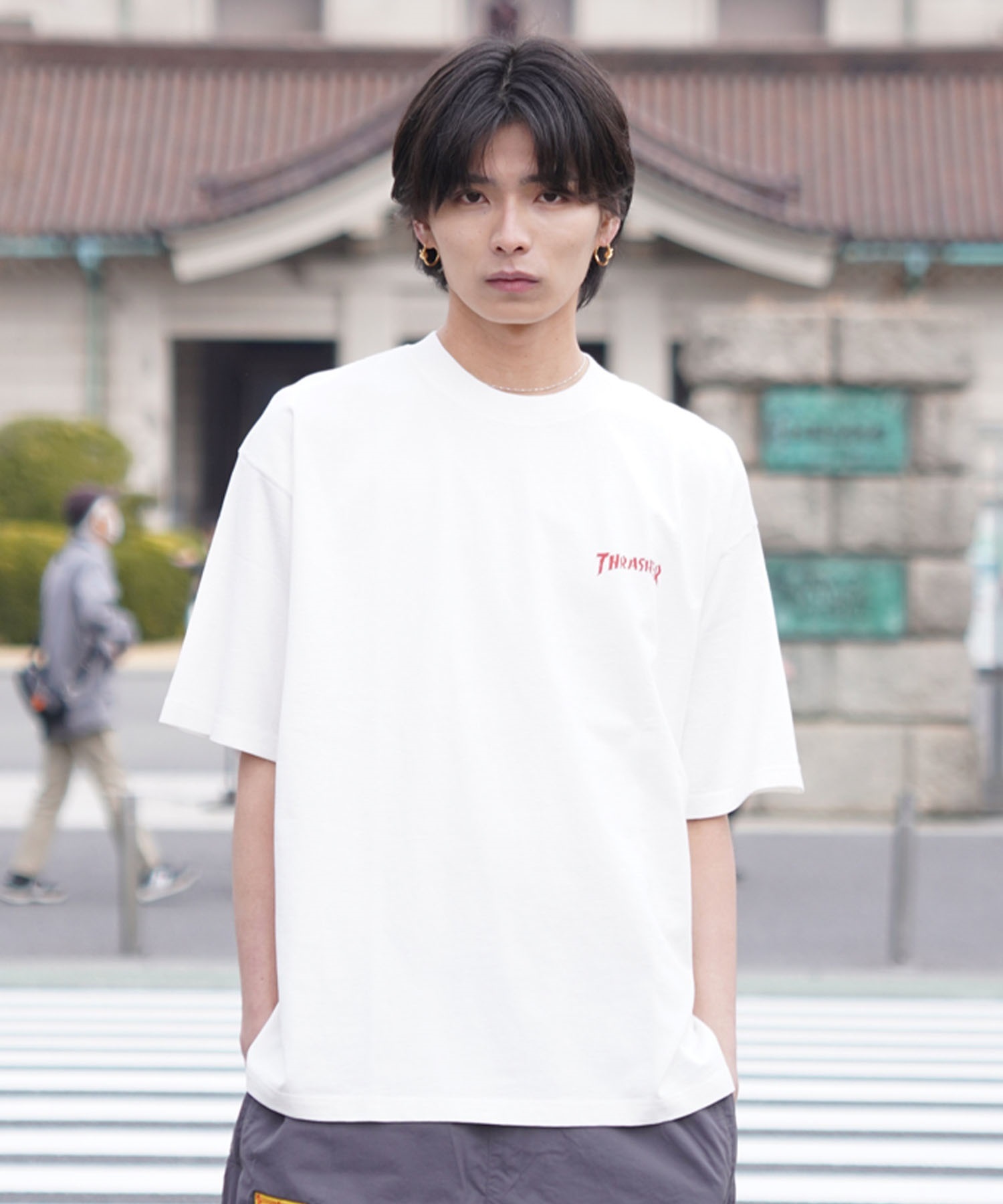 THRASHER スラッシャー メンズ 半袖 Tシャツ NECKFACE ネックフェイス THM-24SPSST02 ムラサキスポーツ別注(MURA-M)