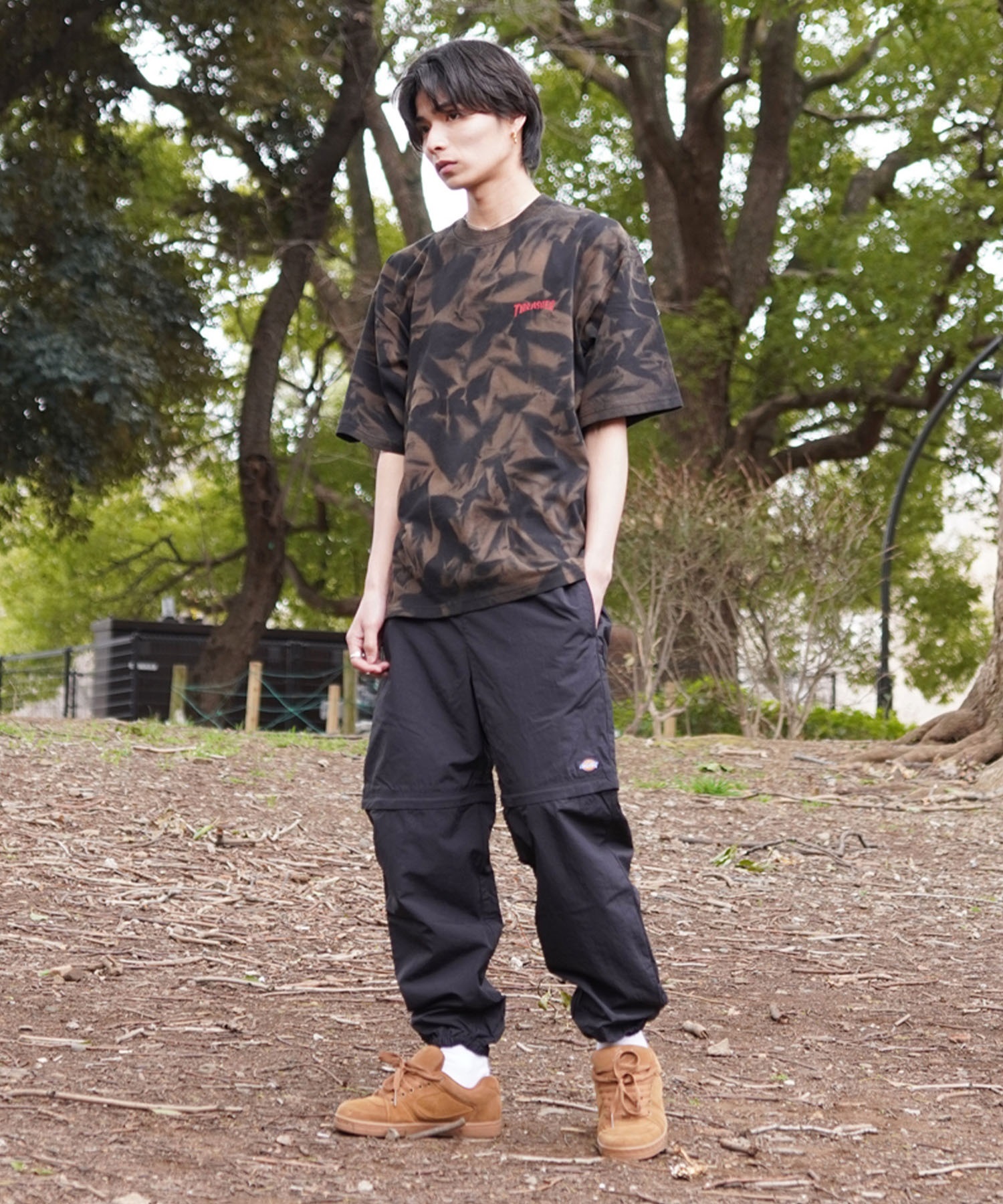 THRASHER スラッシャー メンズ 半袖 Tシャツ NECKFACE ネックフェイス THM-24SPSST02 ムラサキスポーツ別注(MURA-M)