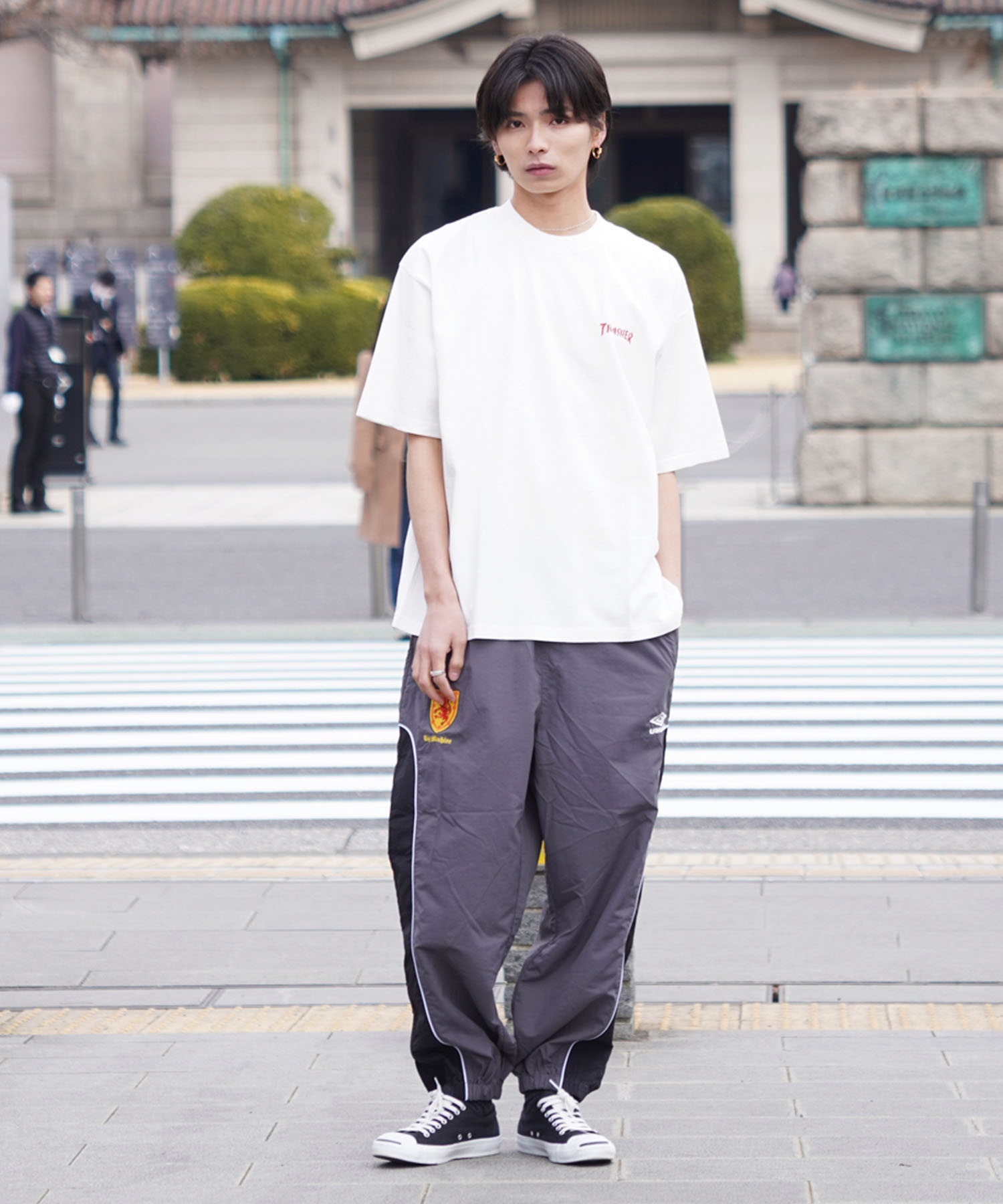 THRASHER スラッシャー メンズ 半袖 Tシャツ NECKFACE ネックフェイス THM-24SPSST02 ムラサキスポーツ別注(MURA-M)