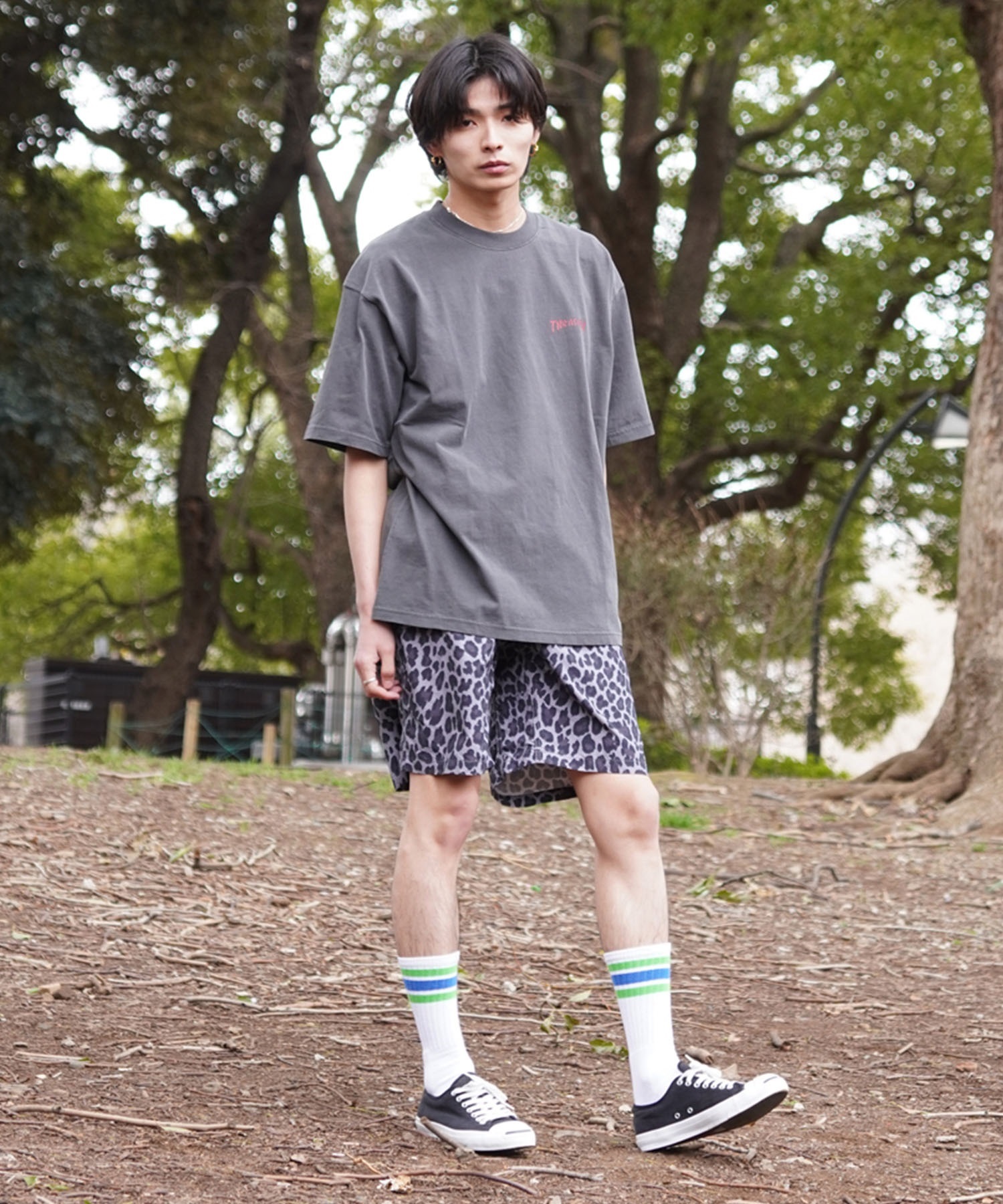 THRASHER スラッシャー メンズ 半袖 Tシャツ NECKFACE（ネックフェイス） THM-24SPSST02 ムラサキスポーツ別注(MURA-M)