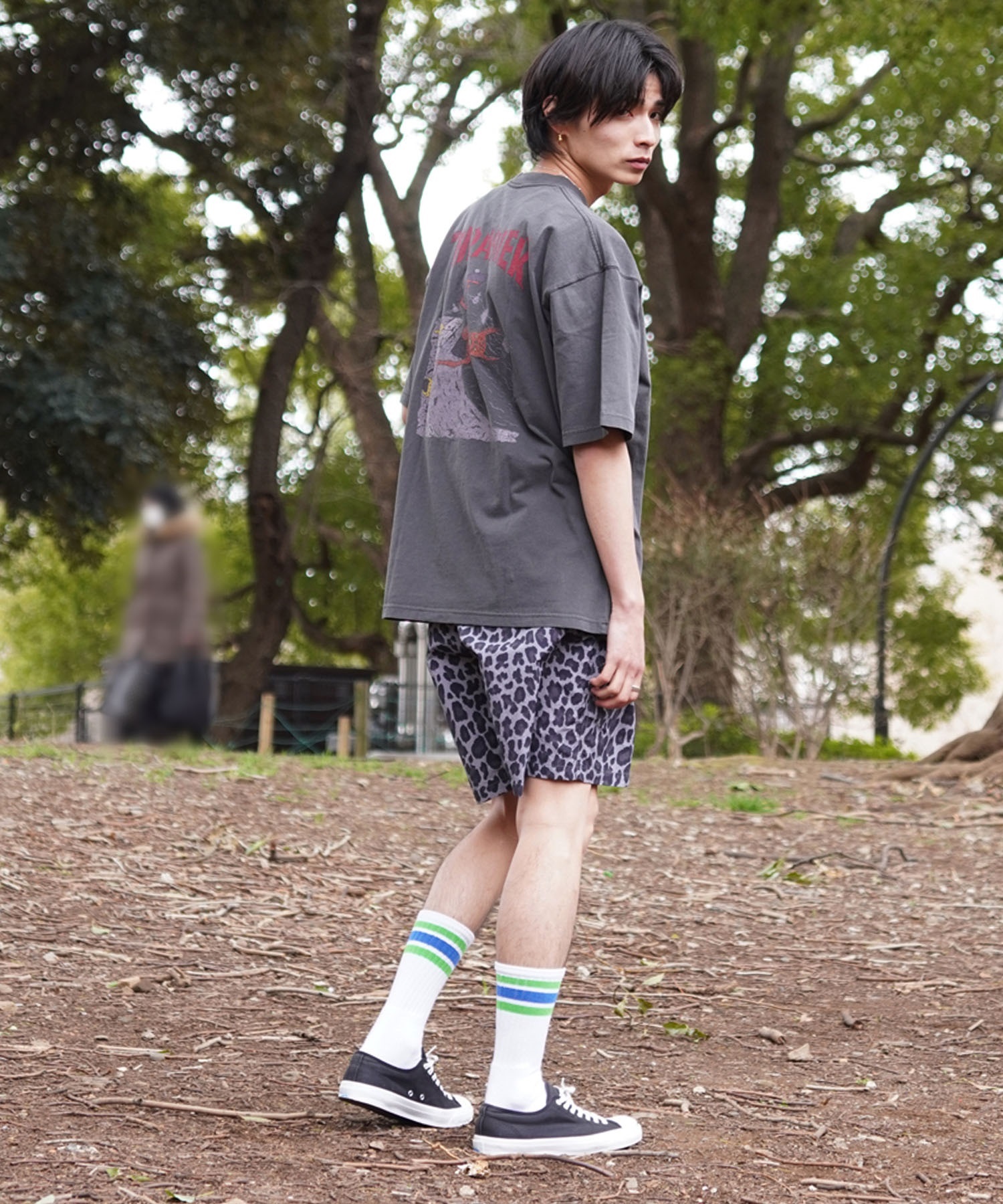 【マトメガイ対象】THRASHER スラッシャー メンズ 半袖 Tシャツ NECKFACE（ネックフェイス） THM-24SPSST02 ムラサキスポーツ別注(BLK-M)