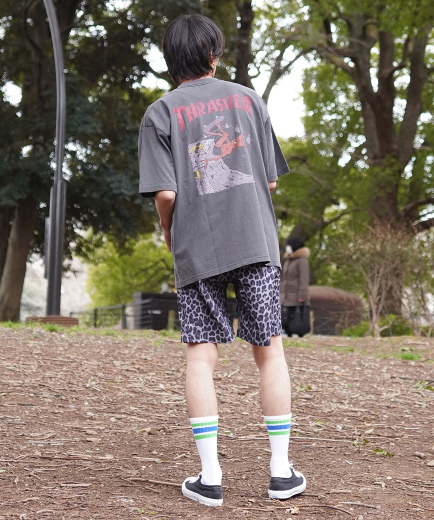 THRASHER スラッシャー メンズ 半袖 Tシャツ NECKFACE ネックフェイス THM-24SPSST02 ムラサキスポーツ別注(MURA-M)