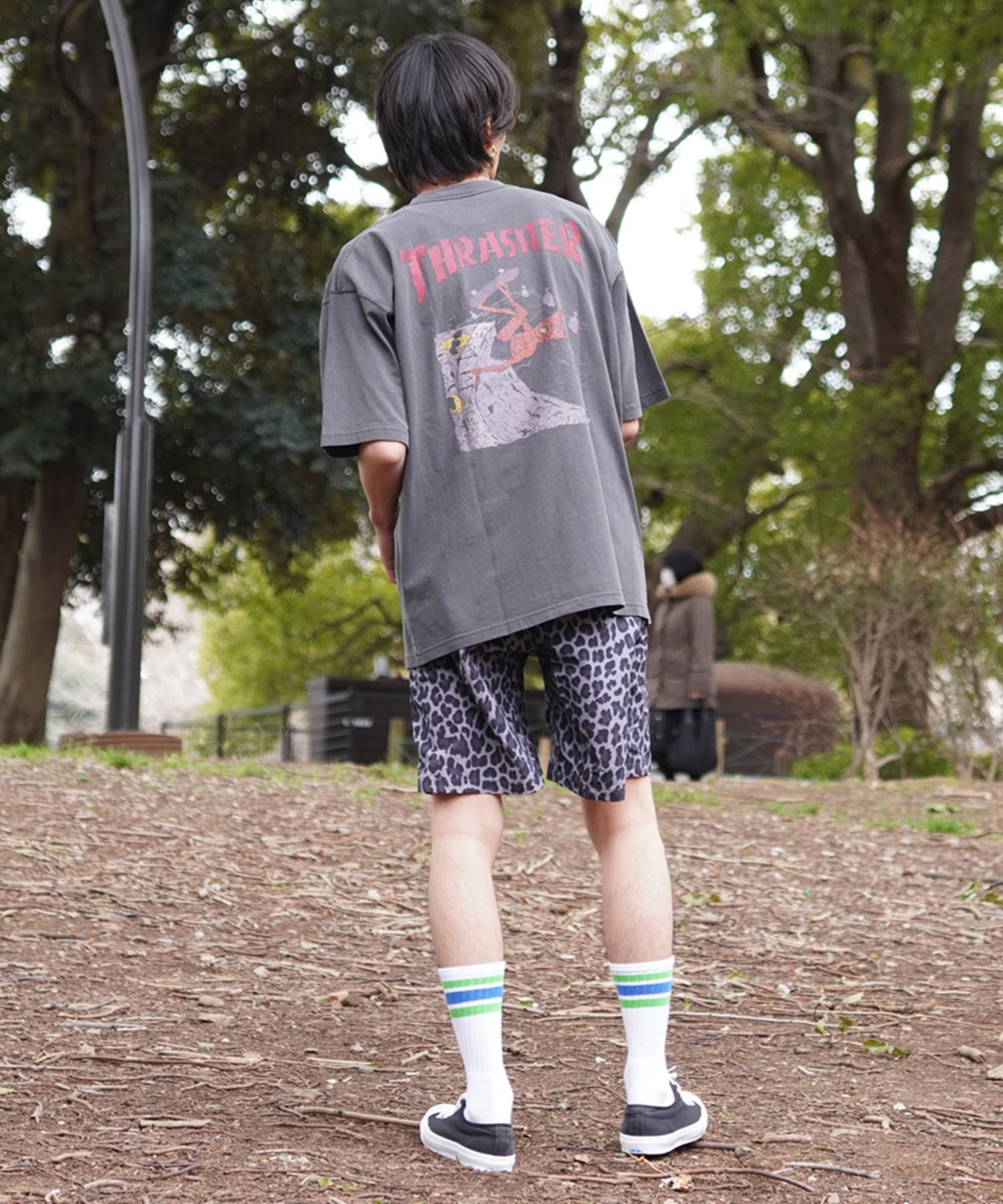 【マトメガイ対象】THRASHER スラッシャー メンズ 半袖 Tシャツ NECKFACE（ネックフェイス） THM-24SPSST02 ムラサキスポーツ別注(MURA-M)