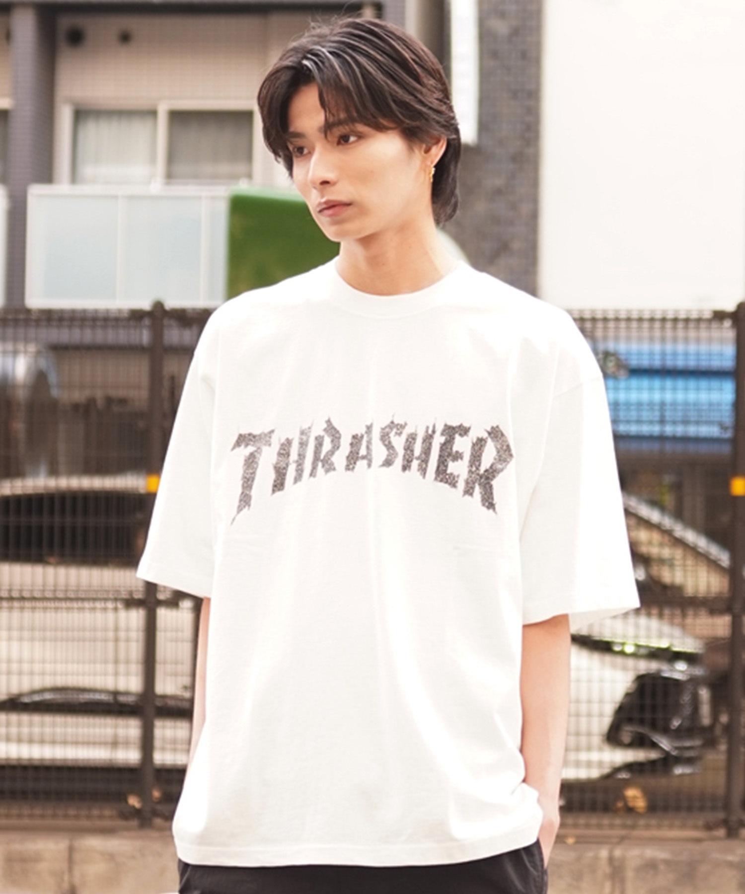 THRASHER スラッシャー メンズ 半袖 Tシャツ ピグメント染 NECKFACE