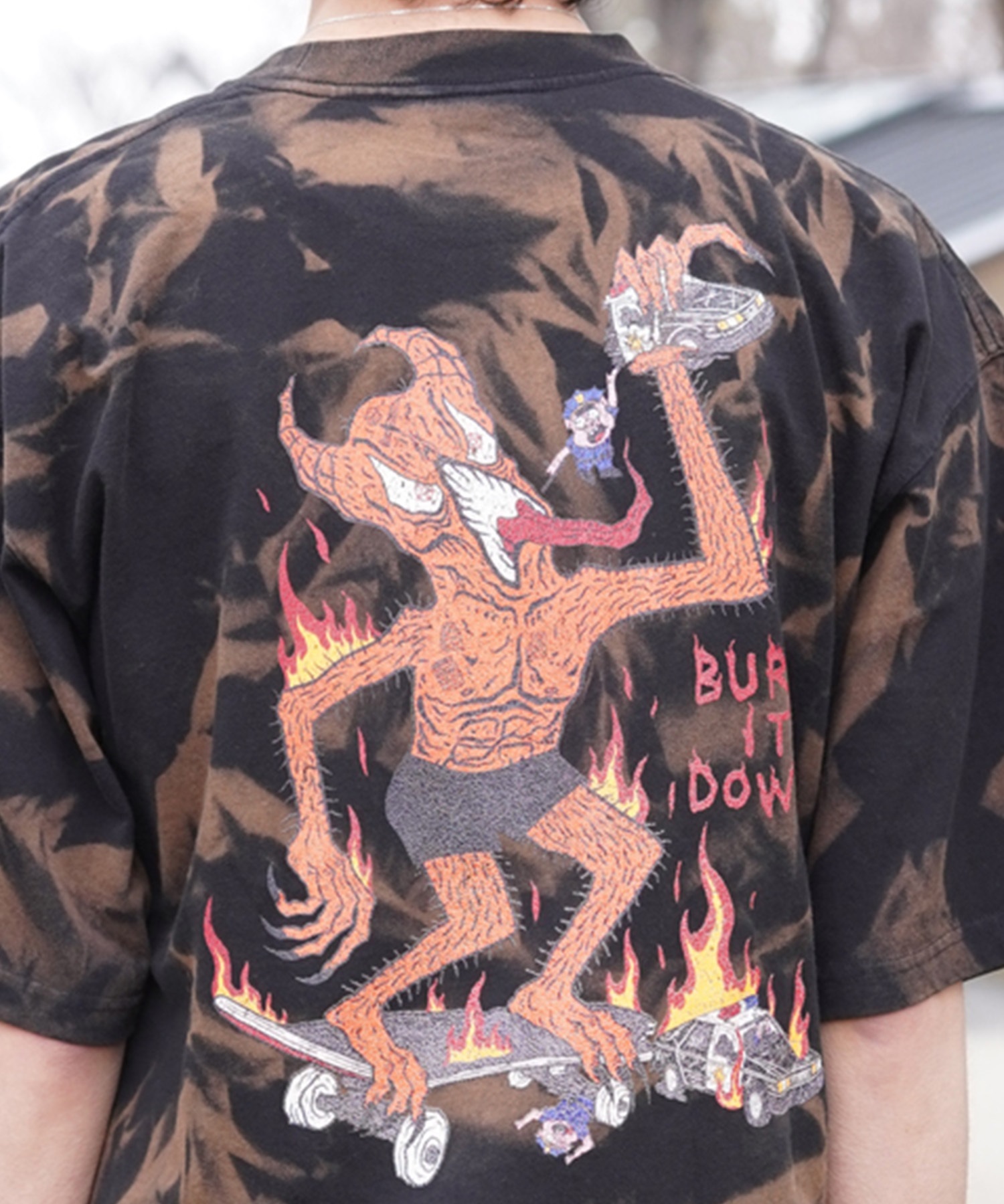 THRASHER スラッシャー メンズ 半袖 Tシャツ ピグメント染 NECKFACE