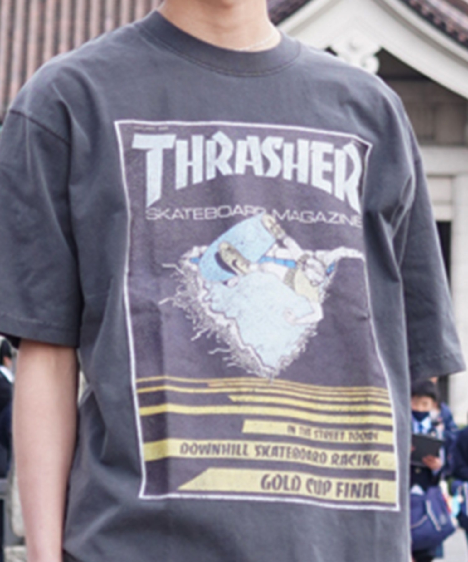 THRASHER スラッシャー メンズ 半袖 Tシャツ ピグメント染 MAGAZINE