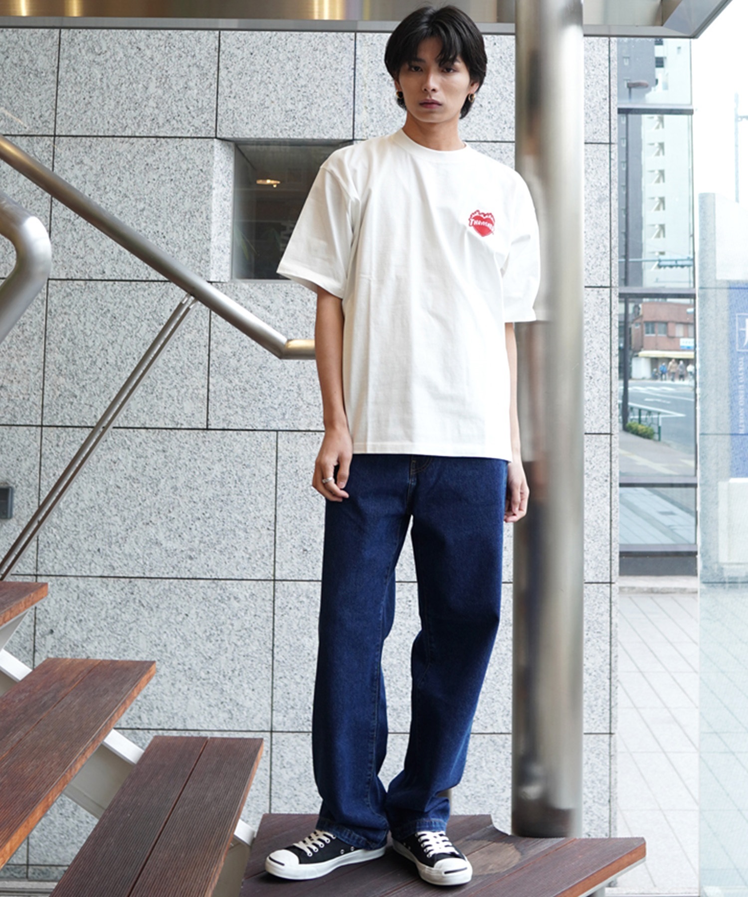 THRASHER スラッシャー メンズ 半袖 Tシャツ バーニングハートロゴ