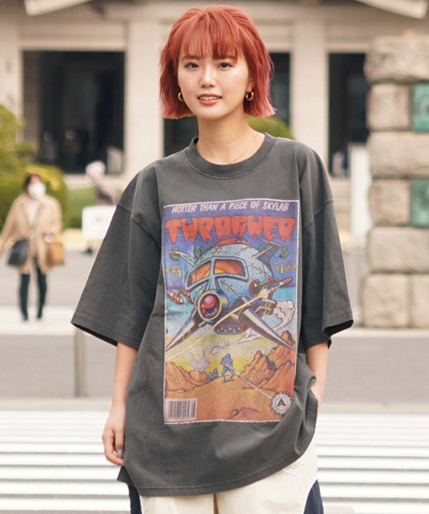 【マトメガイ対象】THRASHER スラッシャー メンズ レディース Tシャツ COMICS COVERプリント ムラサキスポーツ別注 THMS-24SPCOMICT(COMI2-M)