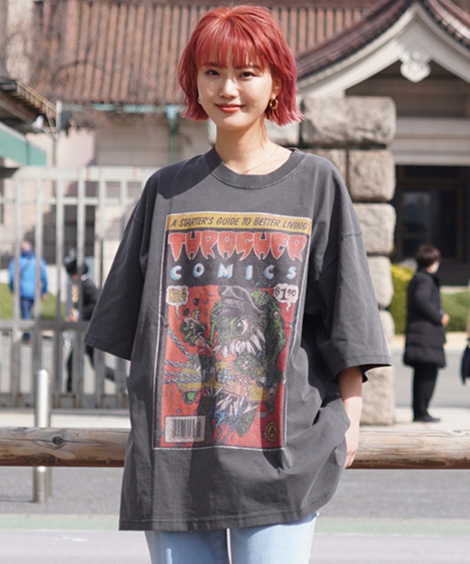 【マトメガイ対象】THRASHER スラッシャー メンズ レディース Tシャツ COMICS COVERプリント ムラサキスポーツ別注 THMS-24SPCOMICT(COMI6-M)