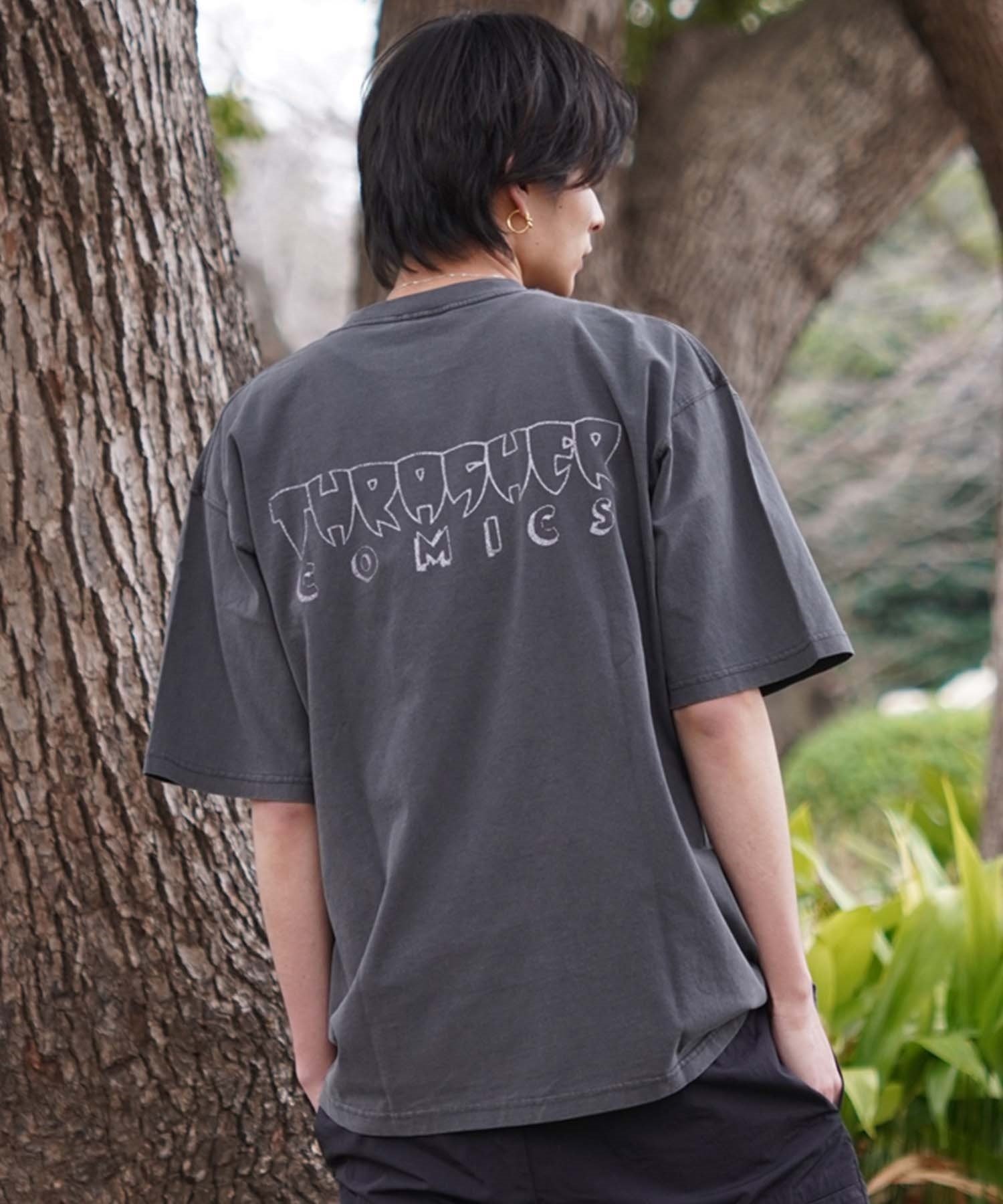 【マトメガイ対象】THRASHER スラッシャー メンズ レディース Tシャツ COMICS COVERプリント ムラサキスポーツ別注 THMS-24SPCOMICT(COMI9-M)