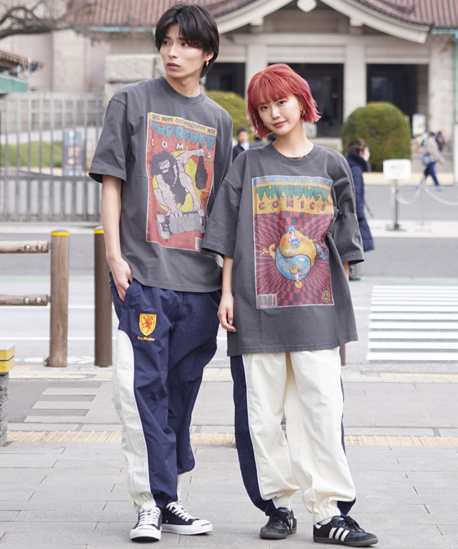 【マトメガイ対象】THRASHER スラッシャー メンズ レディース Tシャツ COMICS COVERプリント ムラサキスポーツ別注 THMS-24SPCOMICT(COMI3-M)