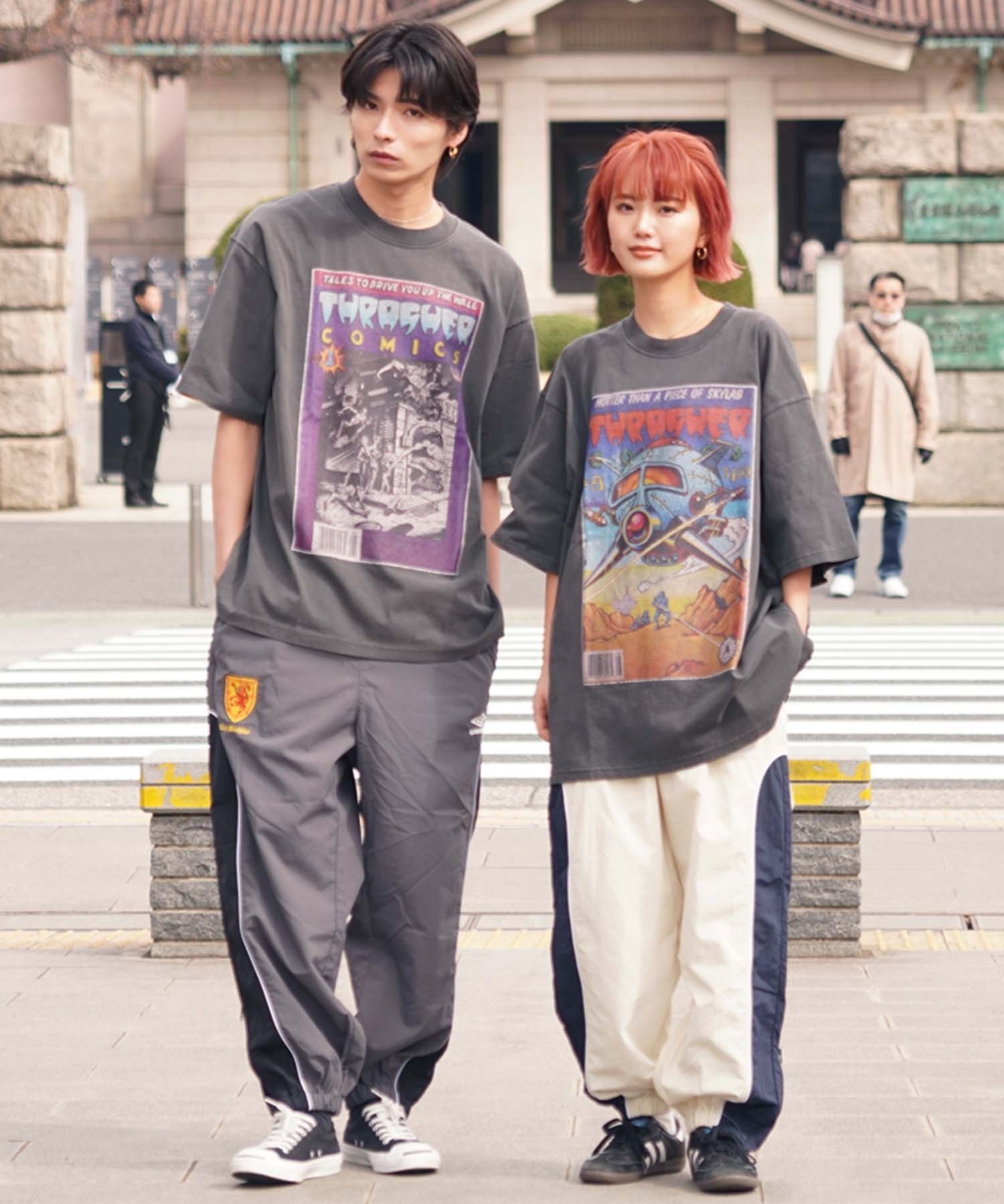 【マトメガイ対象】THRASHER スラッシャー メンズ レディース Tシャツ COMICS COVERプリント ムラサキスポーツ別注 THMS-24SPCOMICT(COMI6-M)