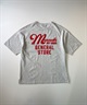 DEAR LAUREL ディアローレル メンズ 半袖 Tシャツ "Murasaki Dry Goods General Store" バックプリント 吸水速乾 D24S2101(GRY-M)