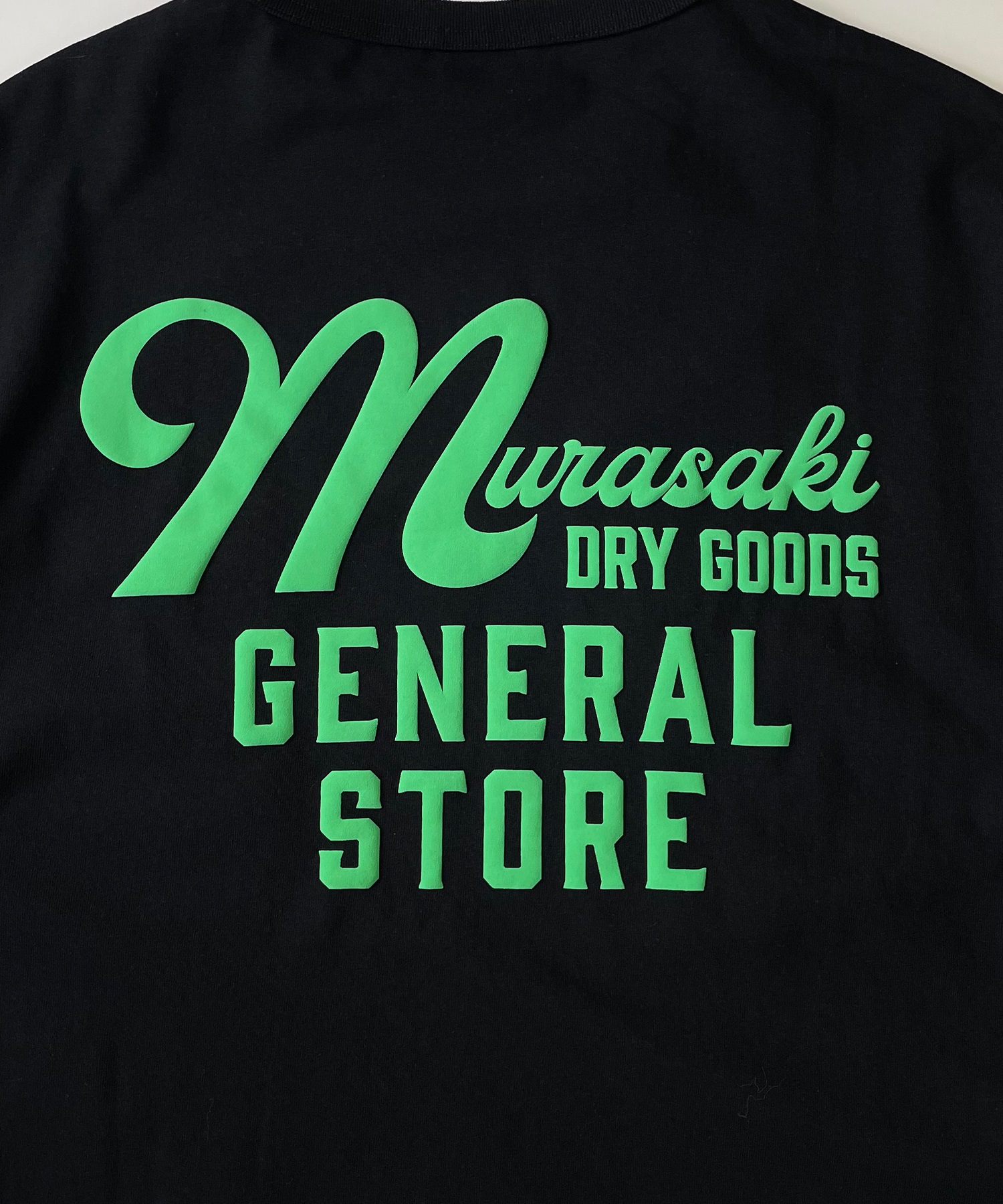 DEAR LAUREL ディアローレル メンズ 半袖 Tシャツ "Murasaki Dry Goods General Store" バックプリント 吸水速乾 D24S2101(GRY-M)