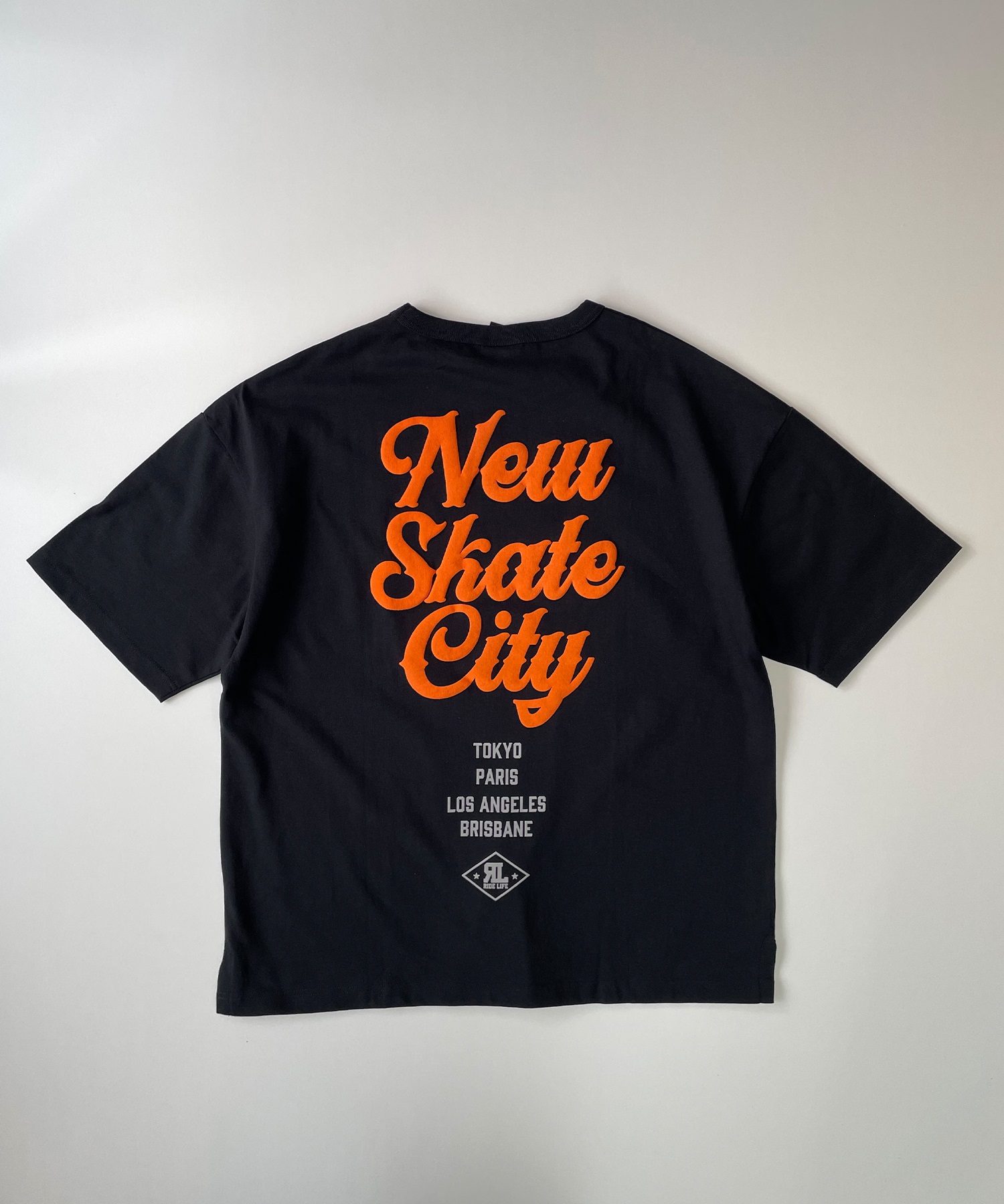 DEAR LAUREL ディアローレル メンズ 半袖 Tシャツ "New SkateCity" バックプリント 吸水速乾 D24S2102(WHT-M)