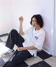 DEAR LAUREL ディアローレル メンズ 半袖 Tシャツ "Brooklyn Banks embroidery" ワンポイント 吸水速乾 D24S2103(WHT-M)