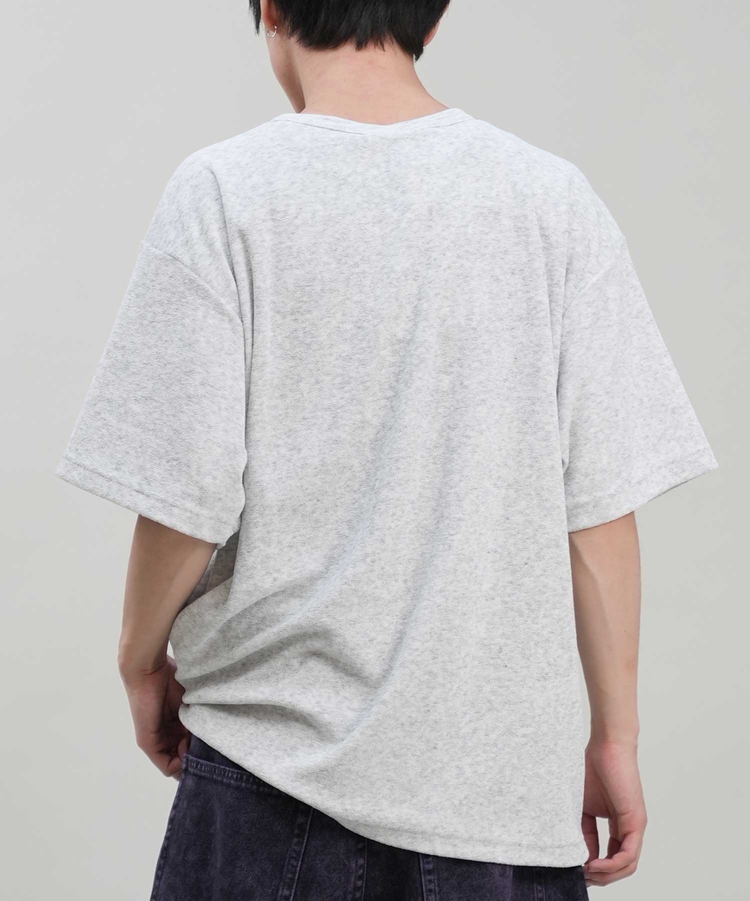 DEAR LAUREL ディアローレル メンズ 半袖 Tシャツ 機能素材 パイル地