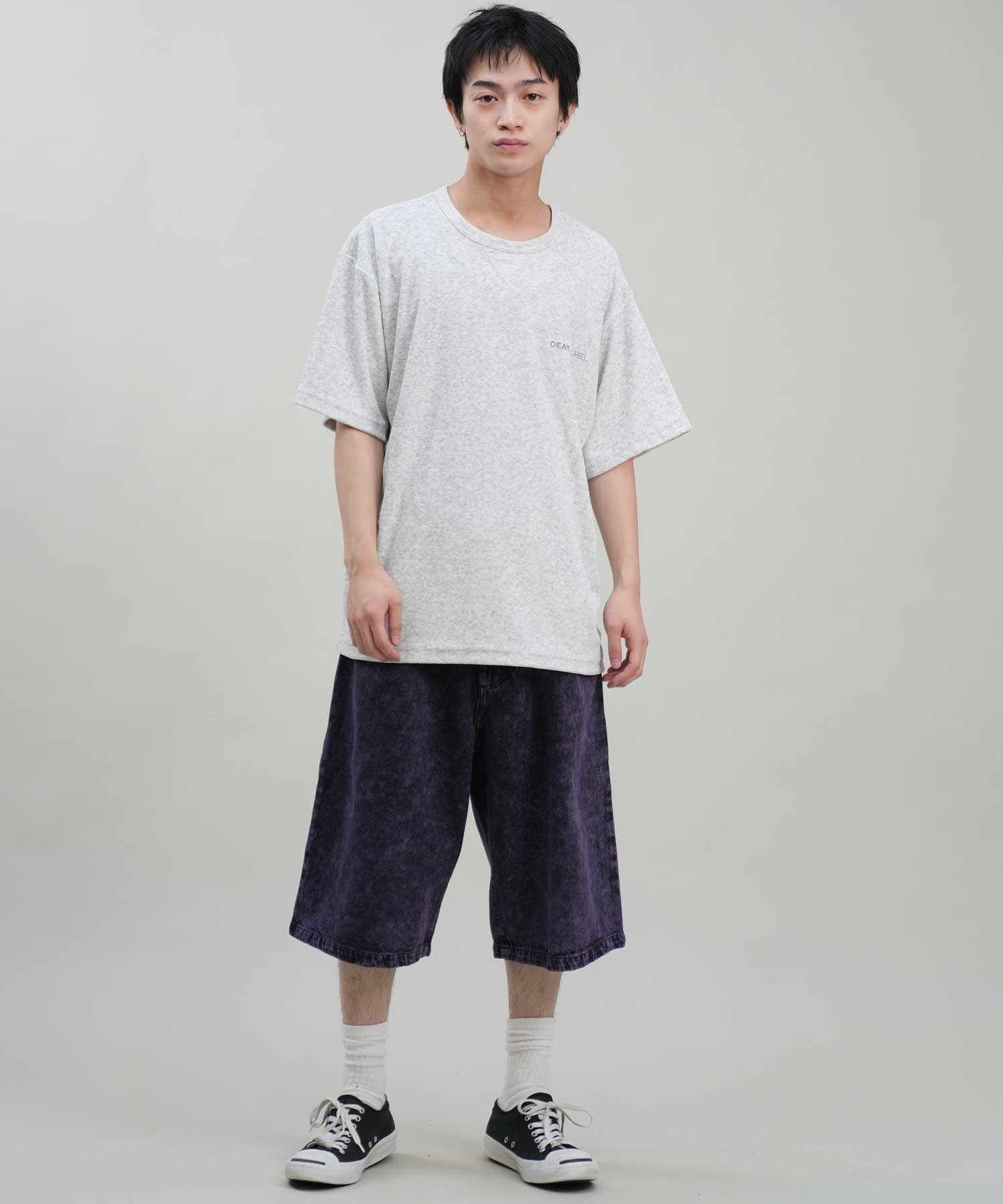 D-styleV12 パイル地　半袖Tシャツ グレー&ハーフパンツ DEAR LAUREL ディアローレル メンズ 半袖 Tシャツ 機能素材 パイル地