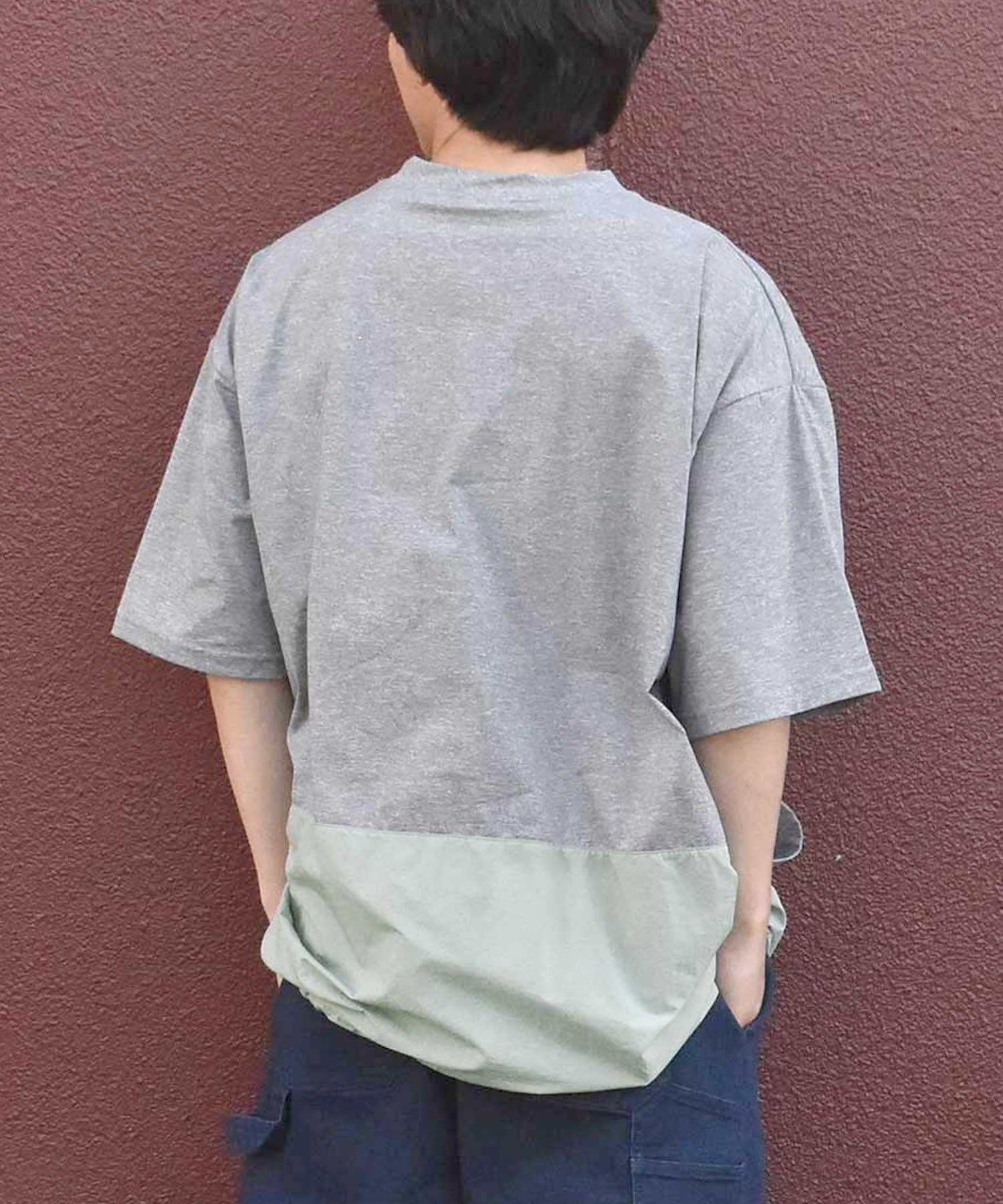 DEAR LAUREL ディアローレル メンズ ラッシュガード ユーティリティー 半袖 Tシャツ UVカット D24S2111 ムラサキスポーツ限定(BK-M)