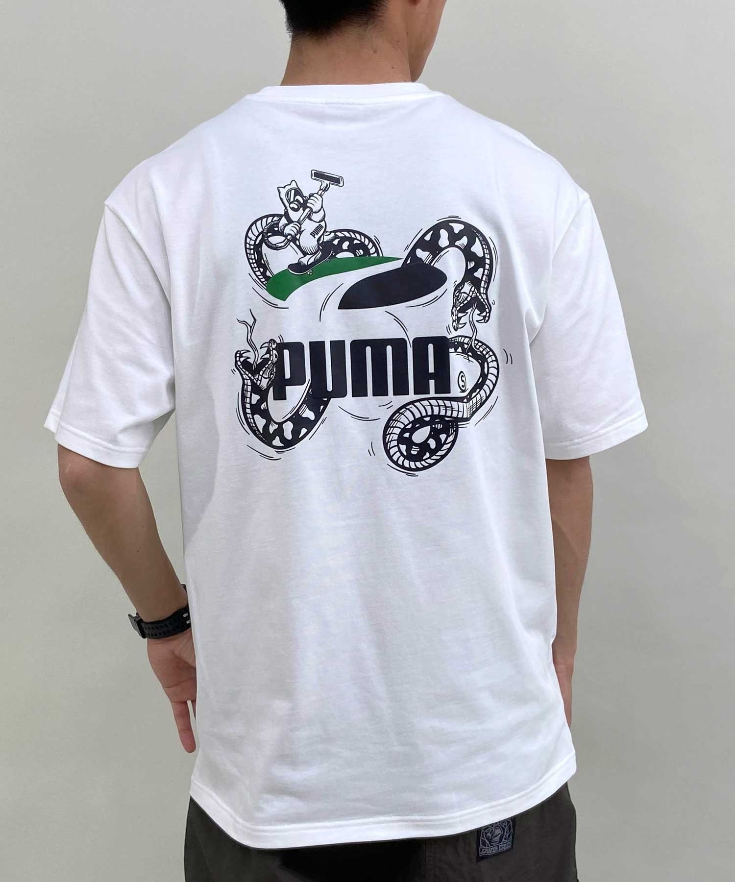 【マトメガイ対象】PUMA プーマ スケートボーディング スケートボード メンズ 半袖 Tシャツ 625697(01-M)