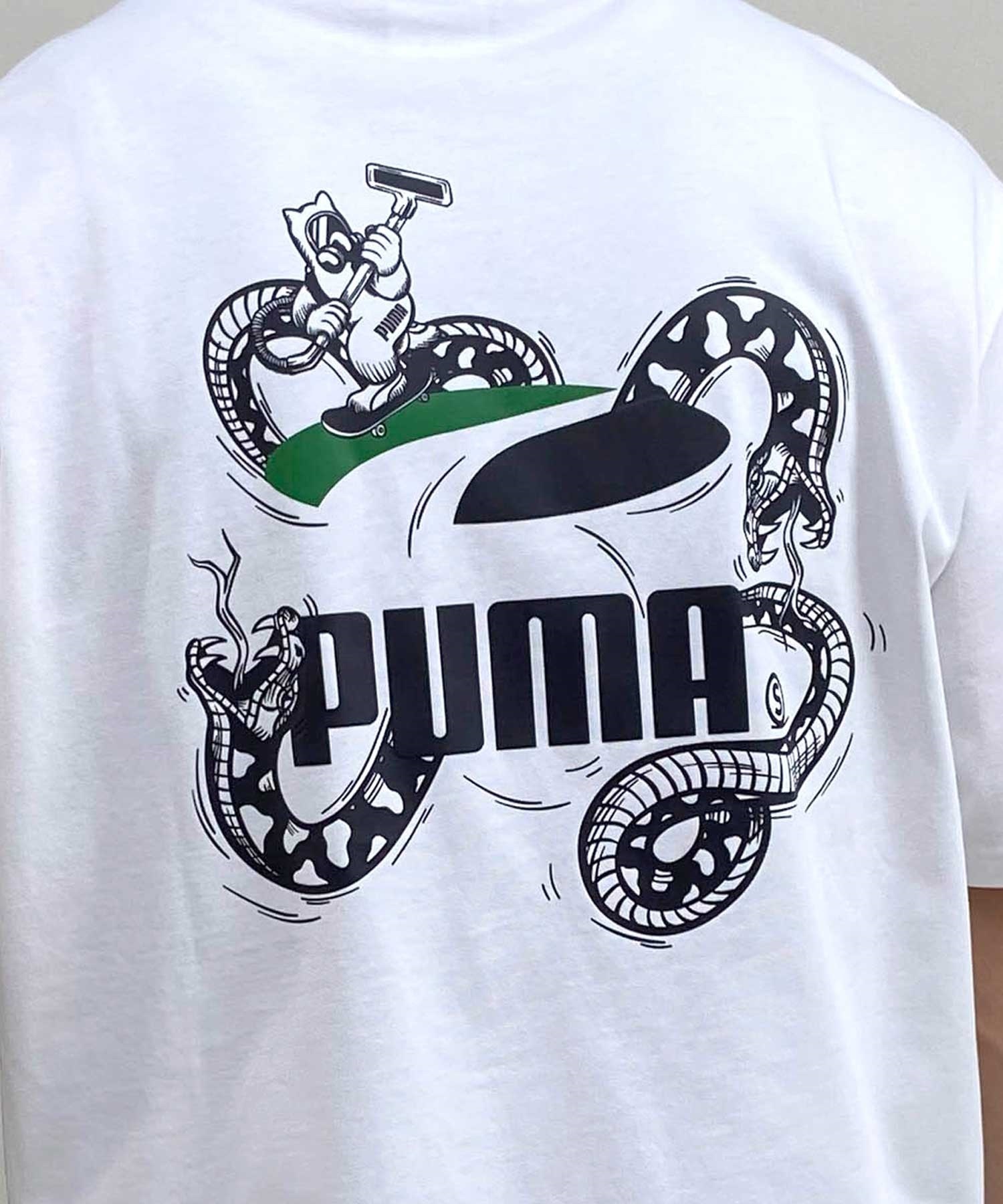 【マトメガイ対象】PUMA プーマ スケートボーディング スケートボード メンズ 半袖 Tシャツ 625697(01-M)