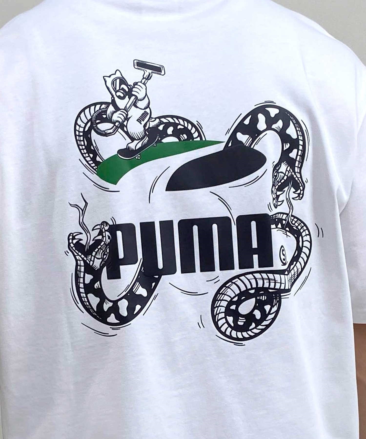 【マトメガイ対象】PUMA プーマ スケートボーディング スケートボード メンズ 半袖 Tシャツ 625697(02-M)