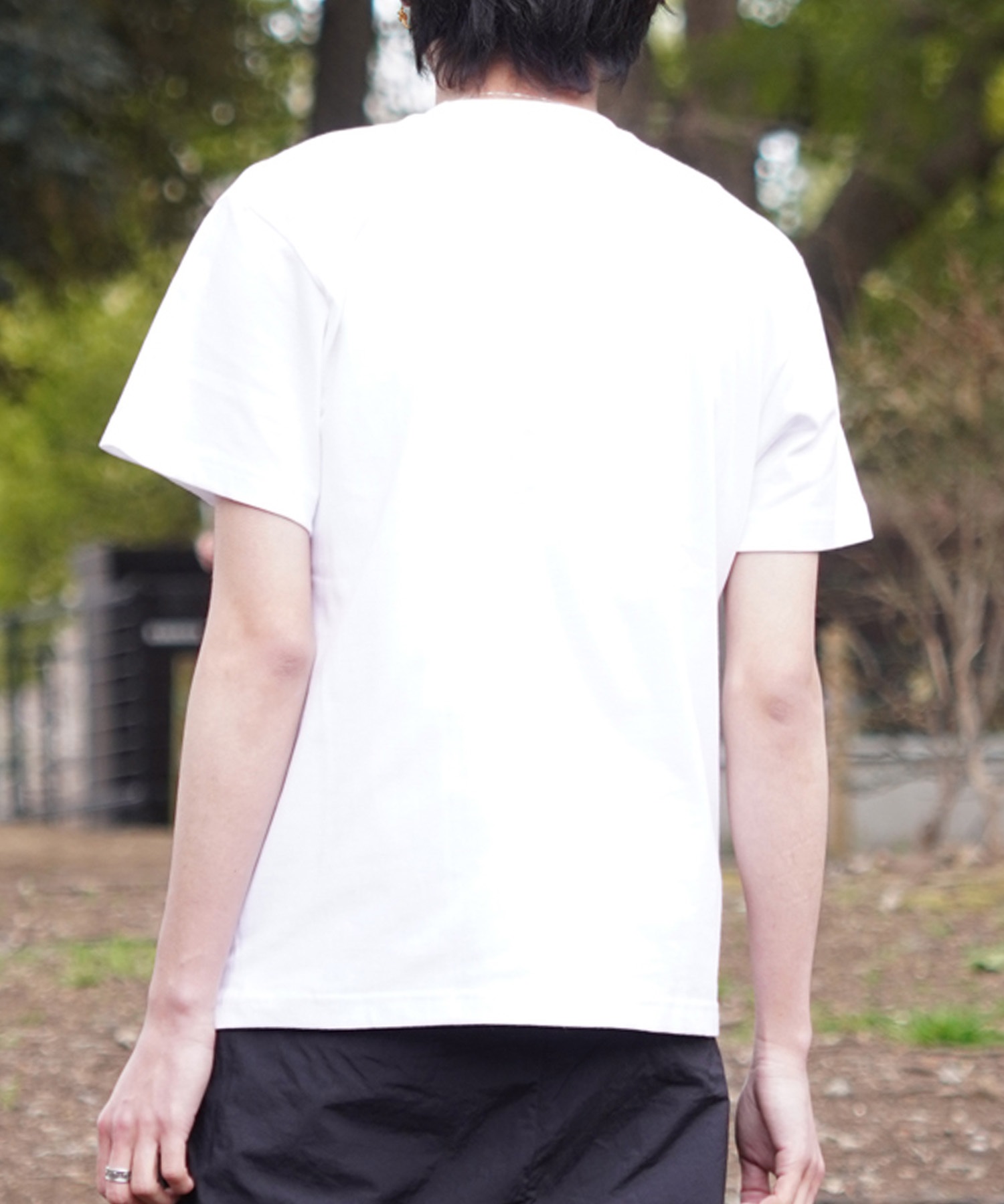 THRASHER スラッシャー TOKYOロゴ 和柄 青海波 さくら アレンジ TH91426-TOKYO メンズ 半袖 Tシャツ ムラサキスポーツ限定(WT/BK-M)