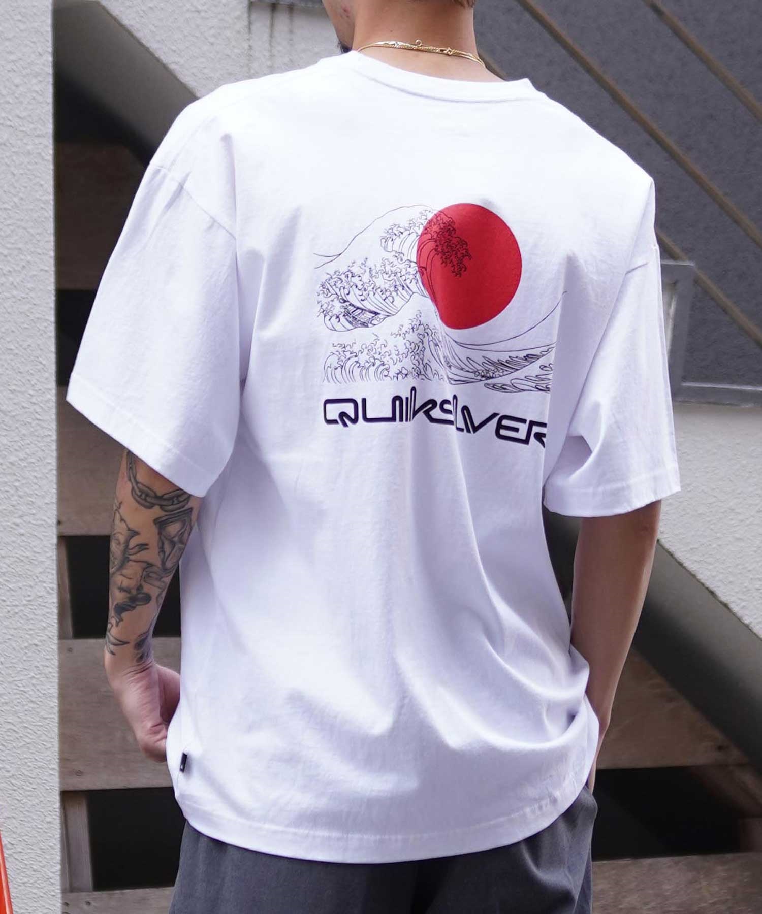 【クーポン対象】【ムラサキスポーツ限定】 QUIKSILVER クイックシルバー メンズ 半袖 Tシャツ オーバーサイズ バックプリント JAPAN QST245624M(BLK-M)