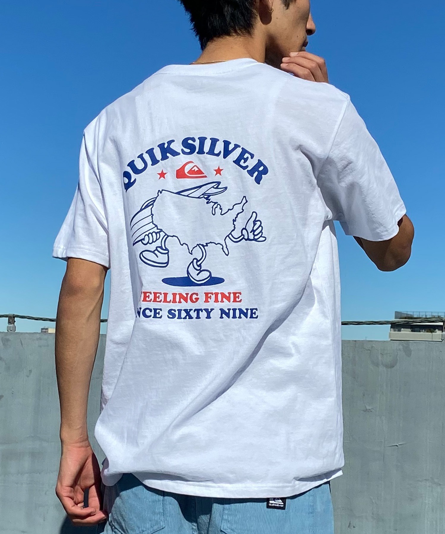 QUIKSILVER クイックシルバー メンズ Ｔシャツ 半袖 バックプリント クルーネック レギュラーフィット QST242002(ORG-M)