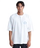 QUIKSILVER クイックシルバー メンズ Tシャツ 半袖 バックプリント クルーネック ルーズシルエット ピグメント加工 QST242005(NVY-M)
