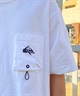 【クーポン対象】QUIKSILVER クイックシルバー メンズ ポケットTシャツ 半袖 ポケT バックプリント クルーネック レギュラーフィット ピグメント加工 QST242006(BLU-M)