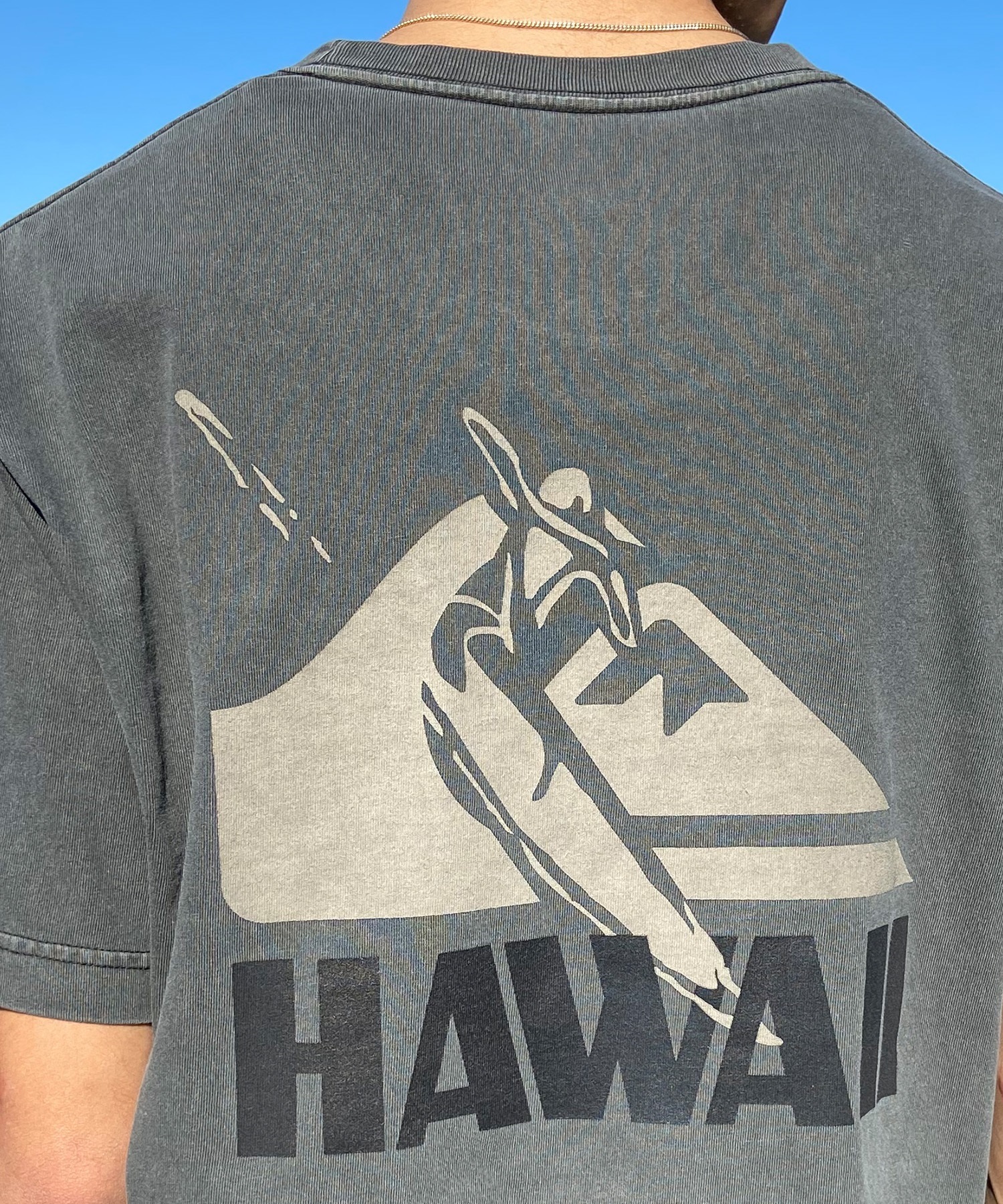 QUIKSILVER クイックシルバー メンズ ポケットTシャツ 半袖 ポケT バックプリント クルーネック レギュラーフィット ピグメント加工 QST242006(CHC-M)