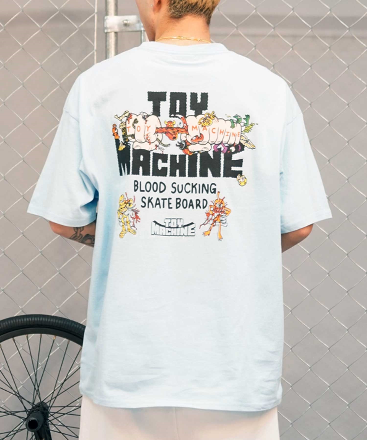 【ムラサキスポーツ限定】 TOY MACHINE トイマシーン メンズ 半袖 Tシャツ バックプリント MTMSEST1(WHITE-M)