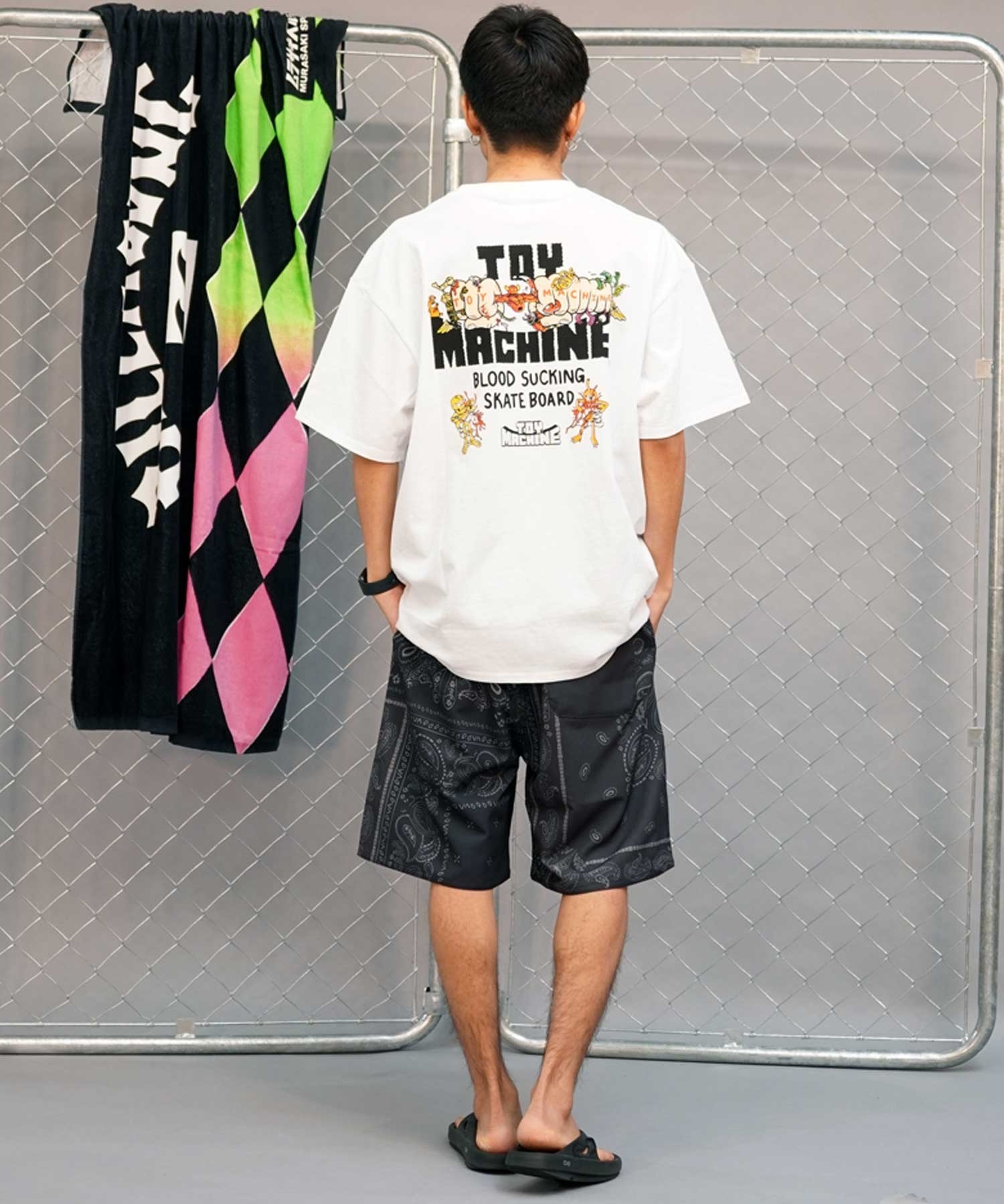 【ムラサキスポーツ限定】 TOY MACHINE トイマシーン メンズ 半袖 Tシャツ バックプリント MTMSEST1(WHITE-M)