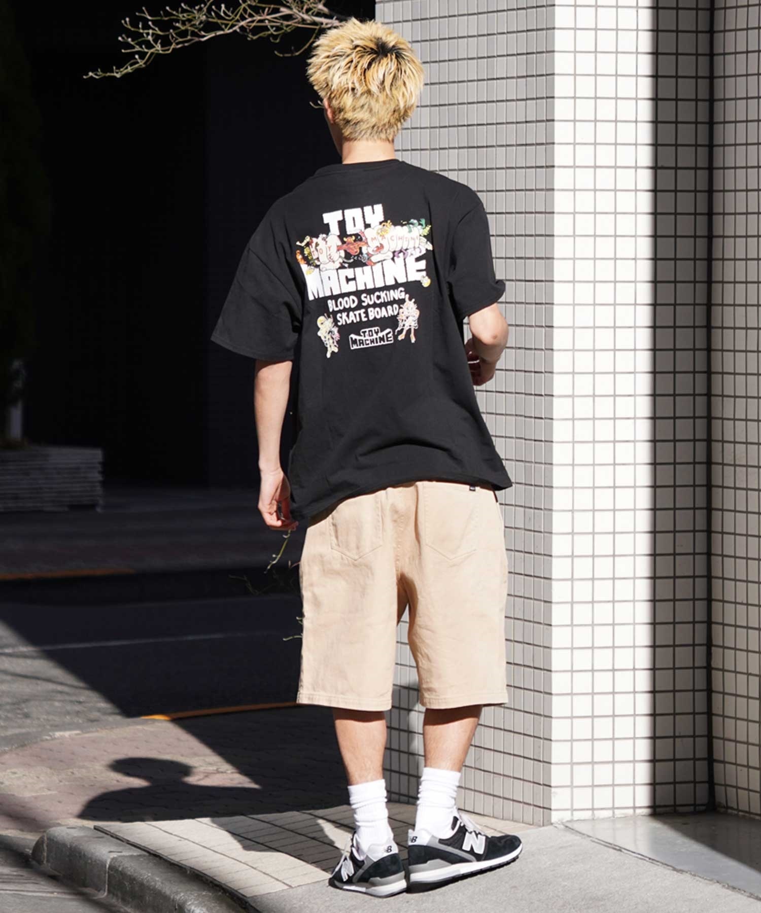 【ムラサキスポーツ限定】 TOY MACHINE トイマシーン メンズ 半袖 Tシャツ バックプリント MTMSEST1(BLACK-M)