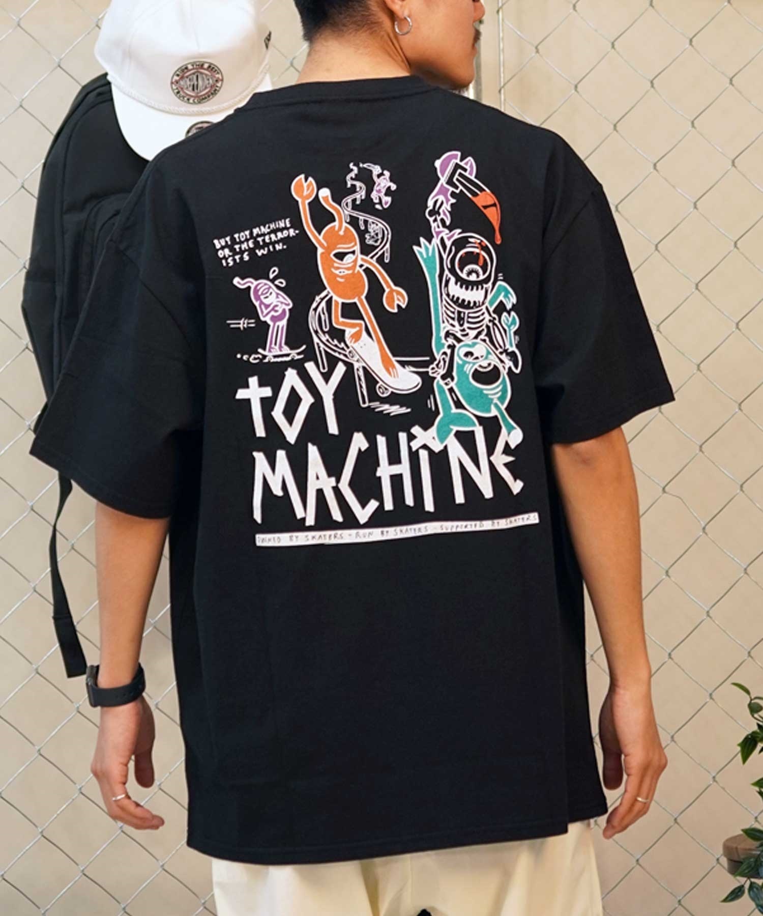 【ムラサキスポーツ限定】 TOY MACHINE トイマシーン 半袖Tシャツ バックプリント MTMSEST8(WHITE-M)