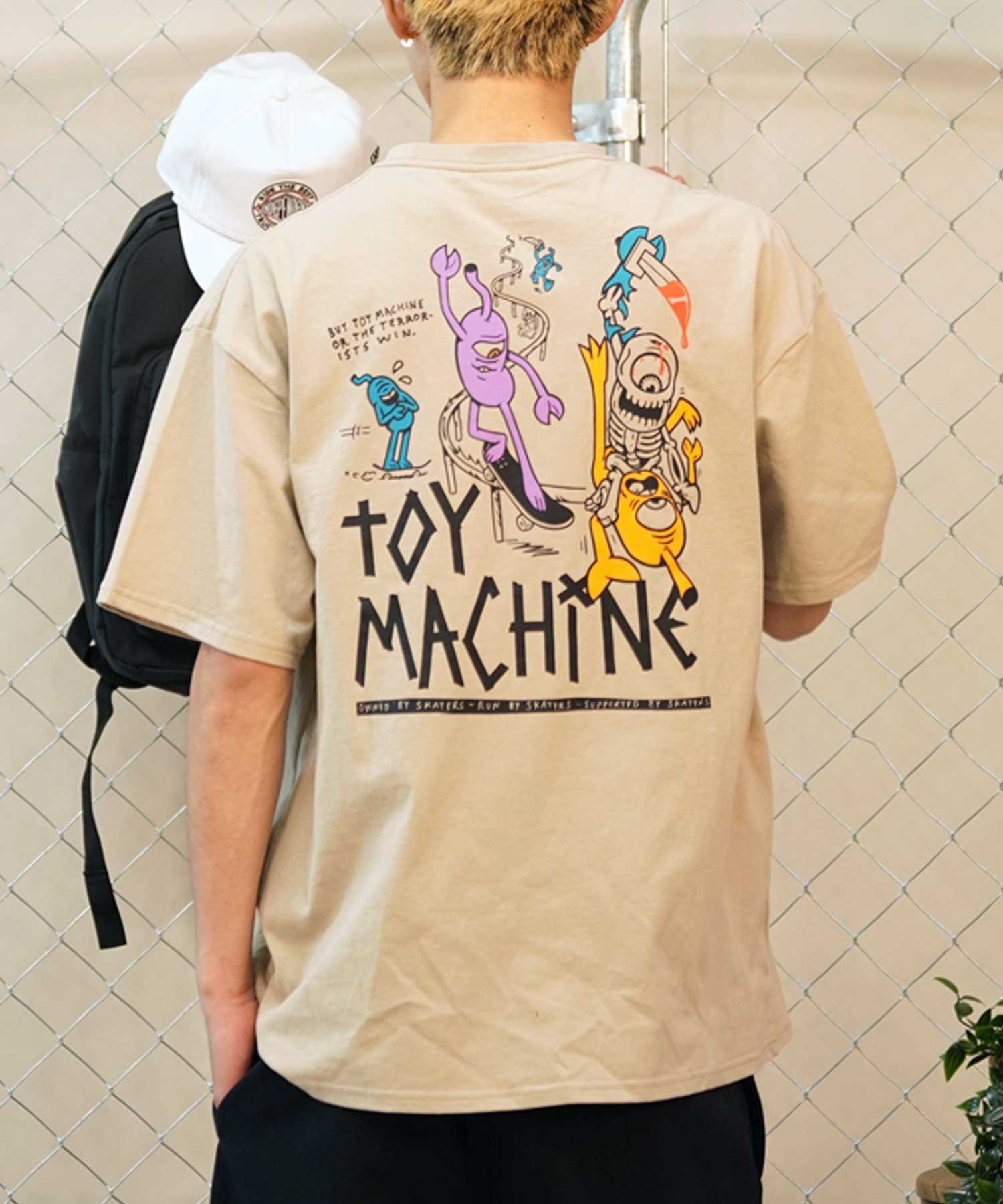 【ムラサキスポーツ限定】 TOY MACHINE トイマシーン 半袖Tシャツ バックプリント MTMSEST8(WHITE-M)