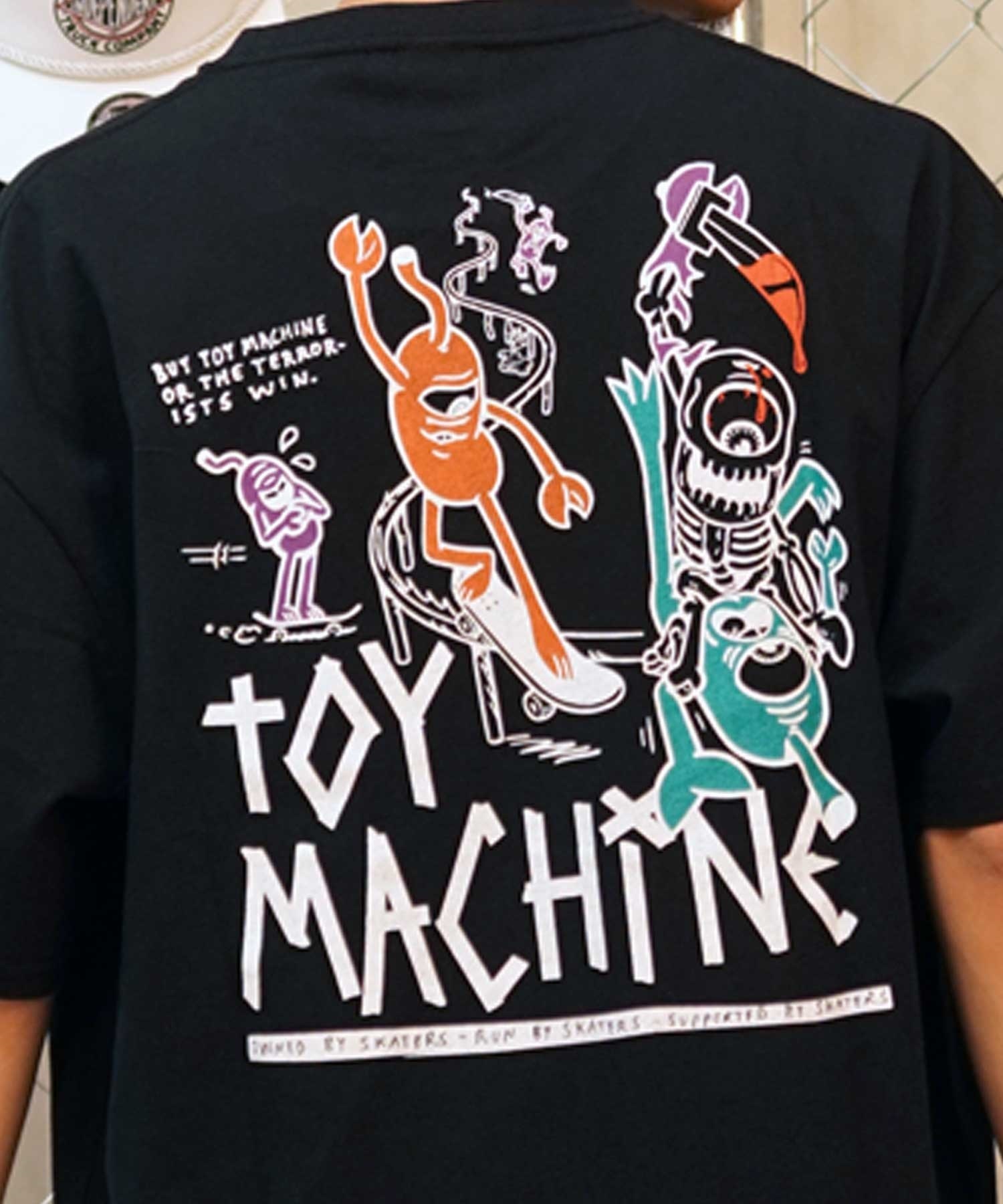 【ムラサキスポーツ限定】 TOY MACHINE トイマシーン 半袖Tシャツ バックプリント MTMSEST8(S.GRY-M)
