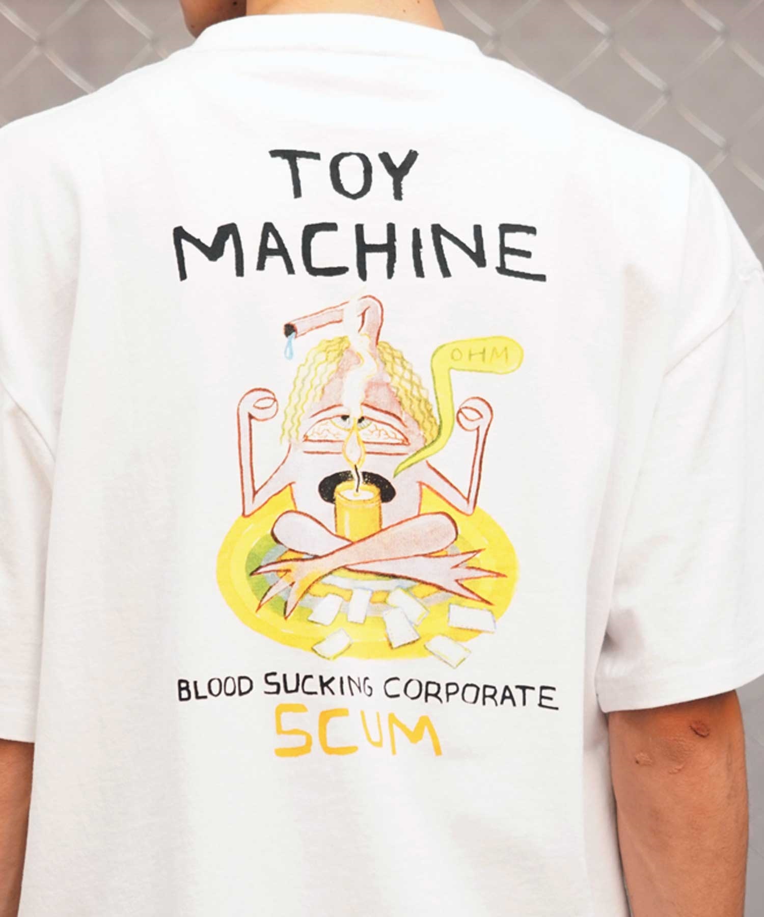 【ムラサキスポーツ限定】 TOY MACHINE トイマシーン 半袖Tシャツ バックプリント MTMSEST9(WHITE-M)