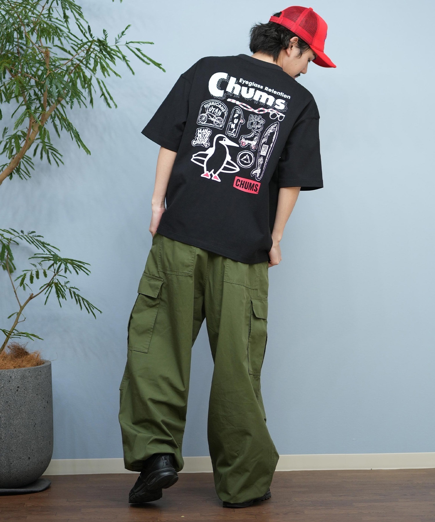 CHUMS チャムス メンズ 半袖 Tシャツ アーカイブ デザイン