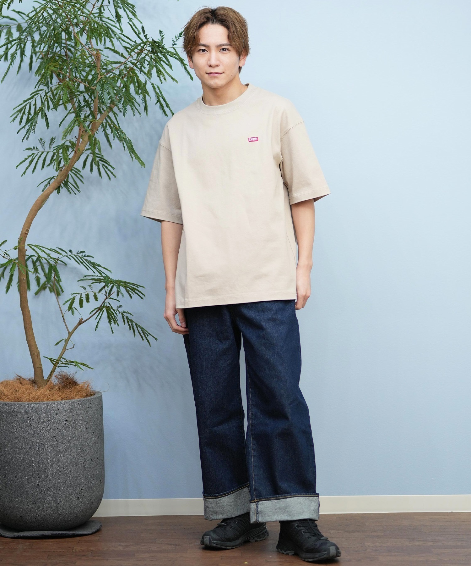 CHUMS チャムス メンズ 半袖 Tシャツ アーカイブ デザイン ヘビー コットン CH01-2413 ムラサキスポーツ限定(W001-S)