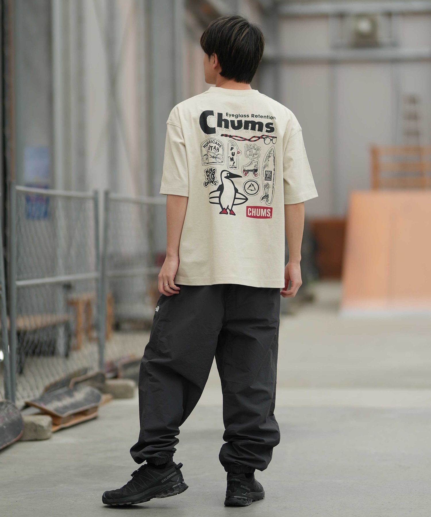 CHUMS チャムス メンズ 半袖 Tシャツ アーカイブ デザイン ヘビー コットン CH01-2413 ムラサキスポーツ限定 22