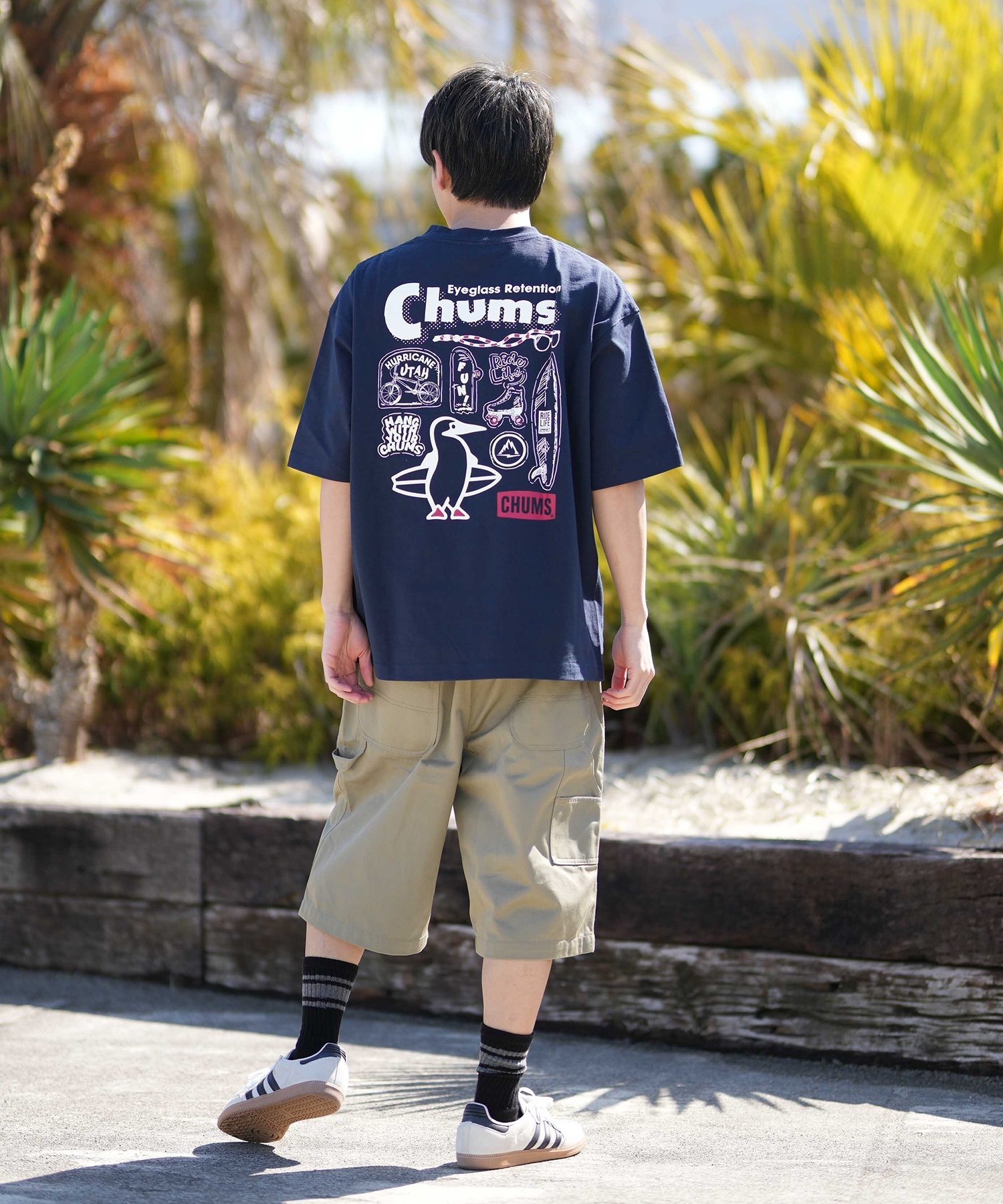 CHUMS チャムス メンズ 半袖 Tシャツ アーカイブ デザイン ヘビー コットン CH01-2413 ムラサキスポーツ限定 25