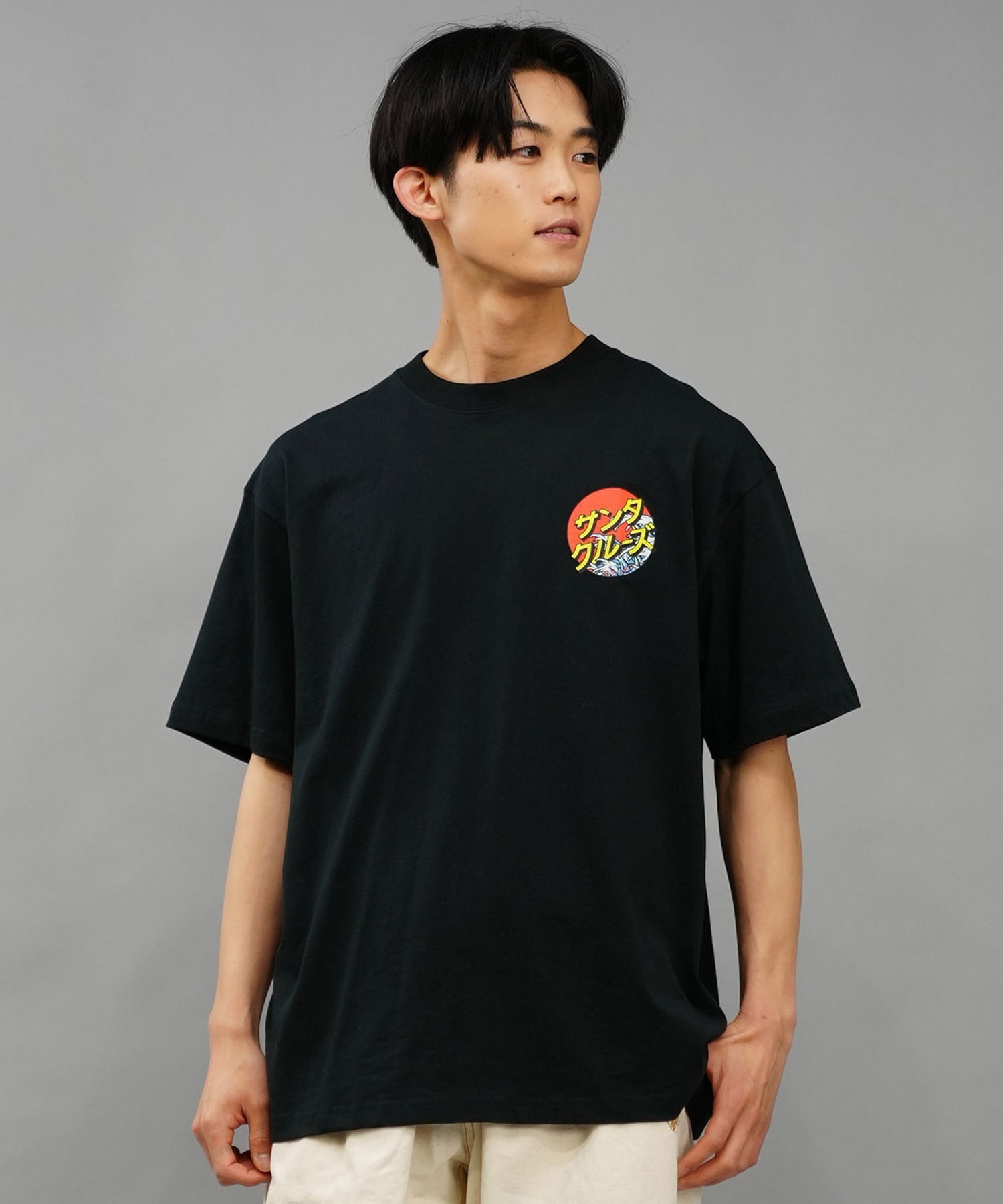 【ムラサキスポーツ限定】 SANTACRUZ サンタクルーズ メンズ 半袖 Tシャツ バックプリント カタカナ 502241415(OFFBK-M)