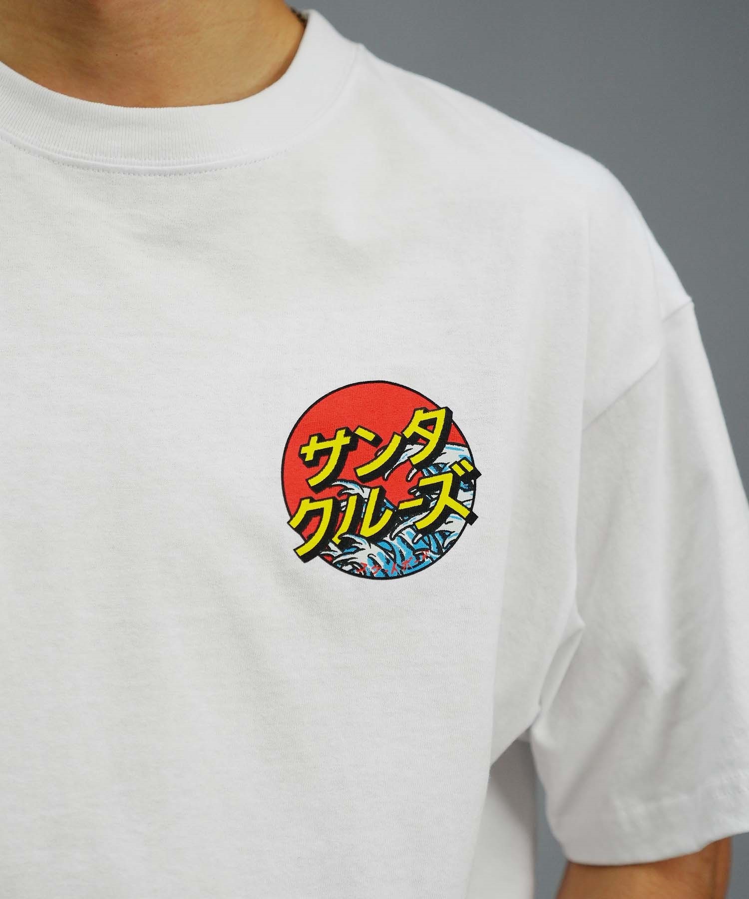 【ムラサキスポーツ限定】 SANTACRUZ サンタクルーズ メンズ 半袖 Tシャツ バックプリント カタカナ 502241415(OFFBK-M)