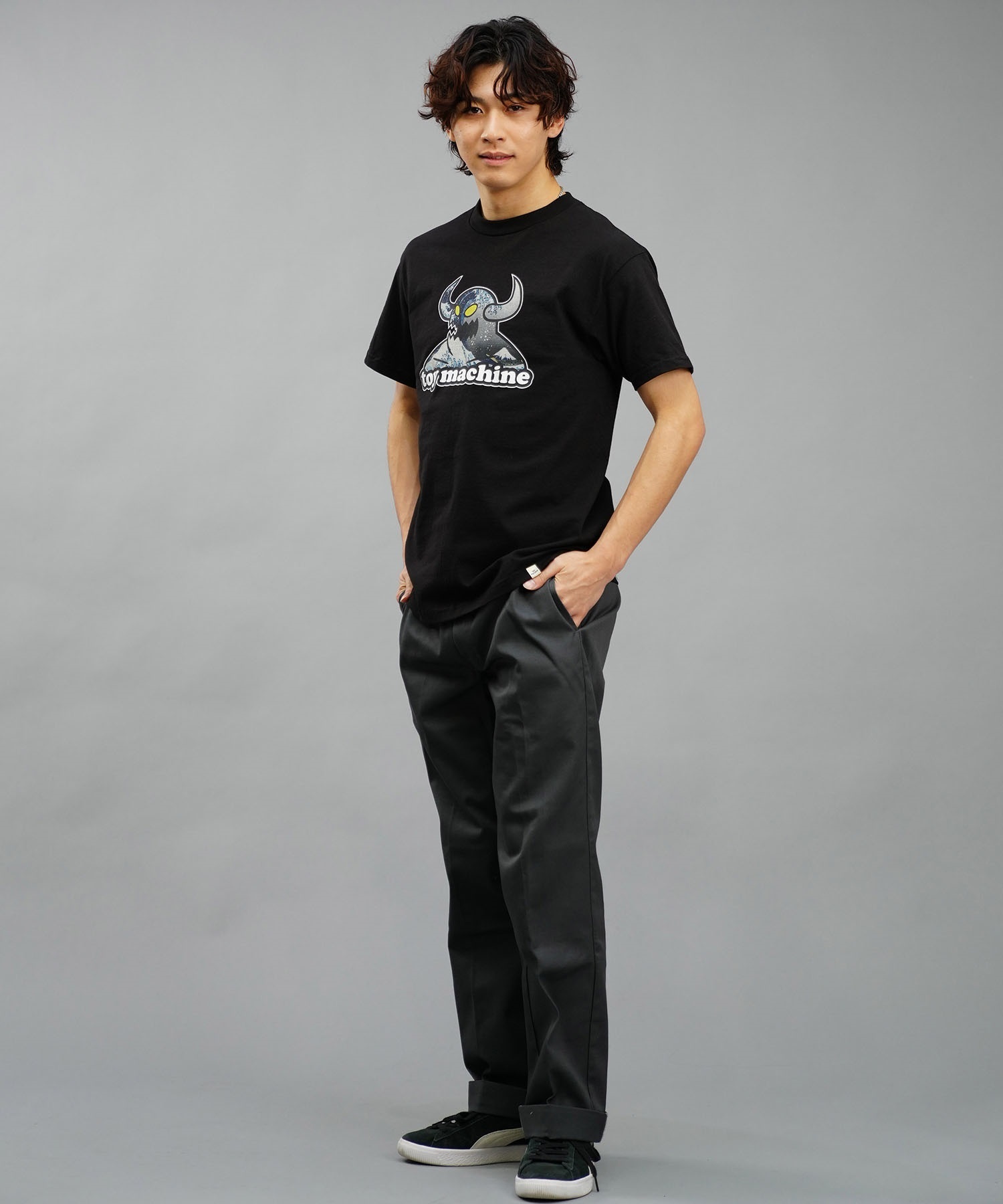 【ムラサキスポーツ限定】 TOY MACHINE トイマシーン メンズ 半袖 Tシャツ フロントプリント ムラサキスポーツ限定 MTMSEST20(BLACK-M)